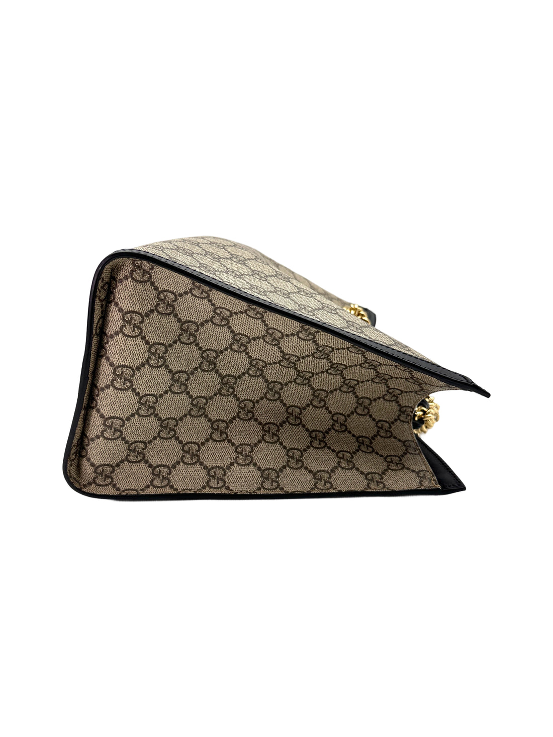 Gucci Padlock GG Supreme Medium Size Shoulder Bag With Black Trim GG896