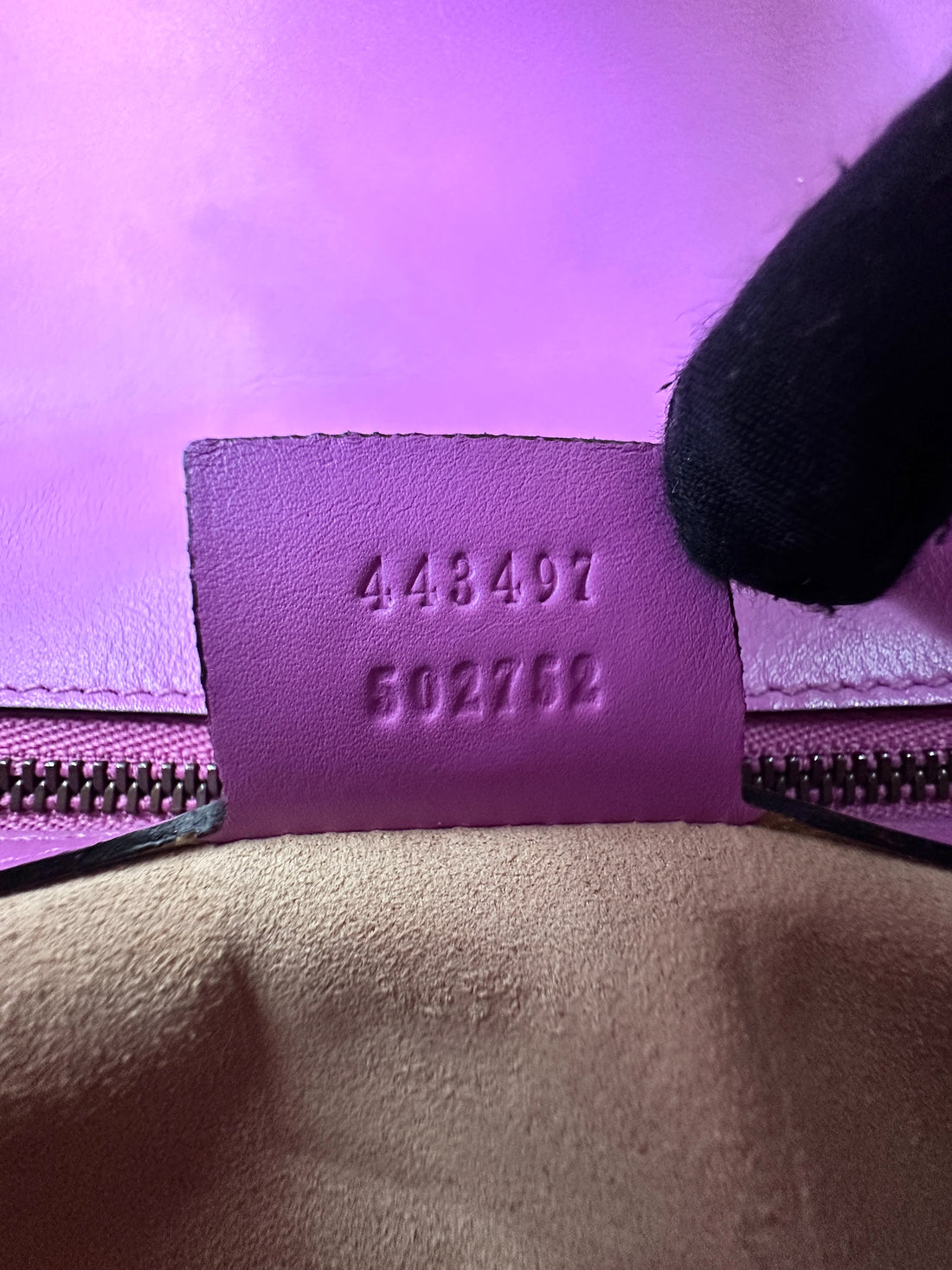 Gucci GG Marmont Purple Chevron Quilted Leather Chain Shoulder Bag GG898