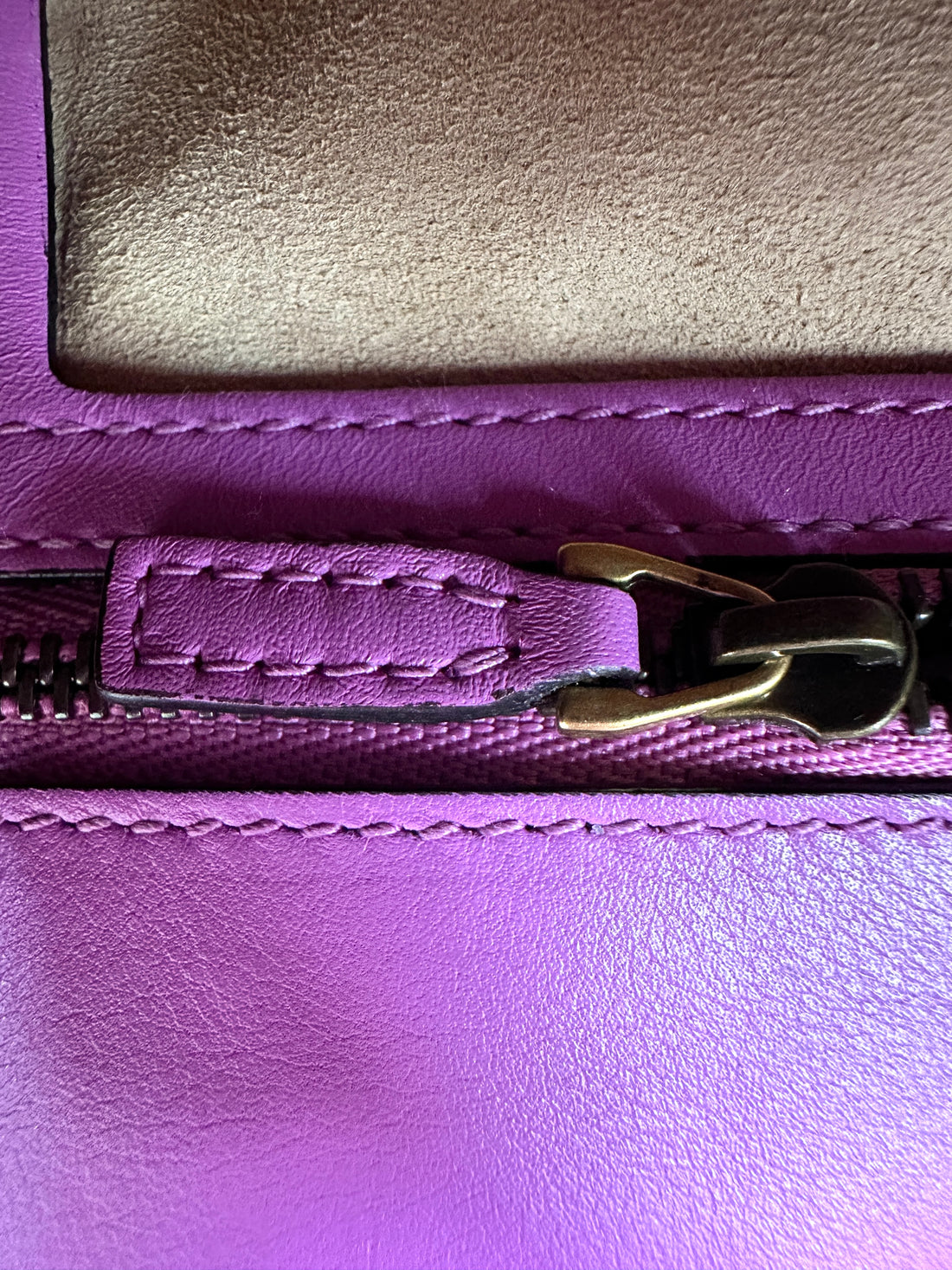 Gucci GG Marmont Purple Chevron Quilted Leather Chain Shoulder Bag GG898