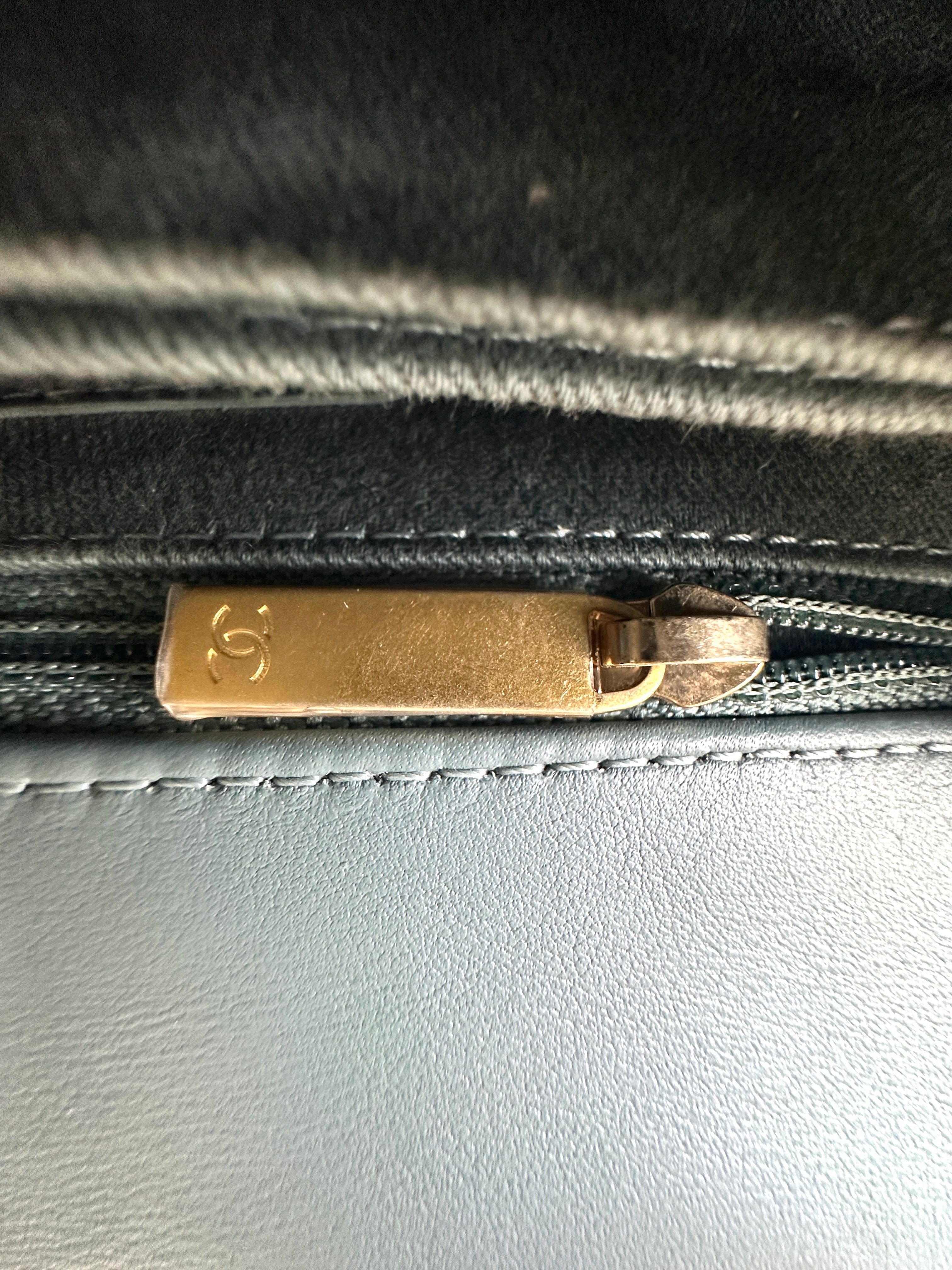 Chanel CoCo Handle Blue Chevron Quilted Leather Small Size Handle Bag With Gold Buckle(26***44) CC1865