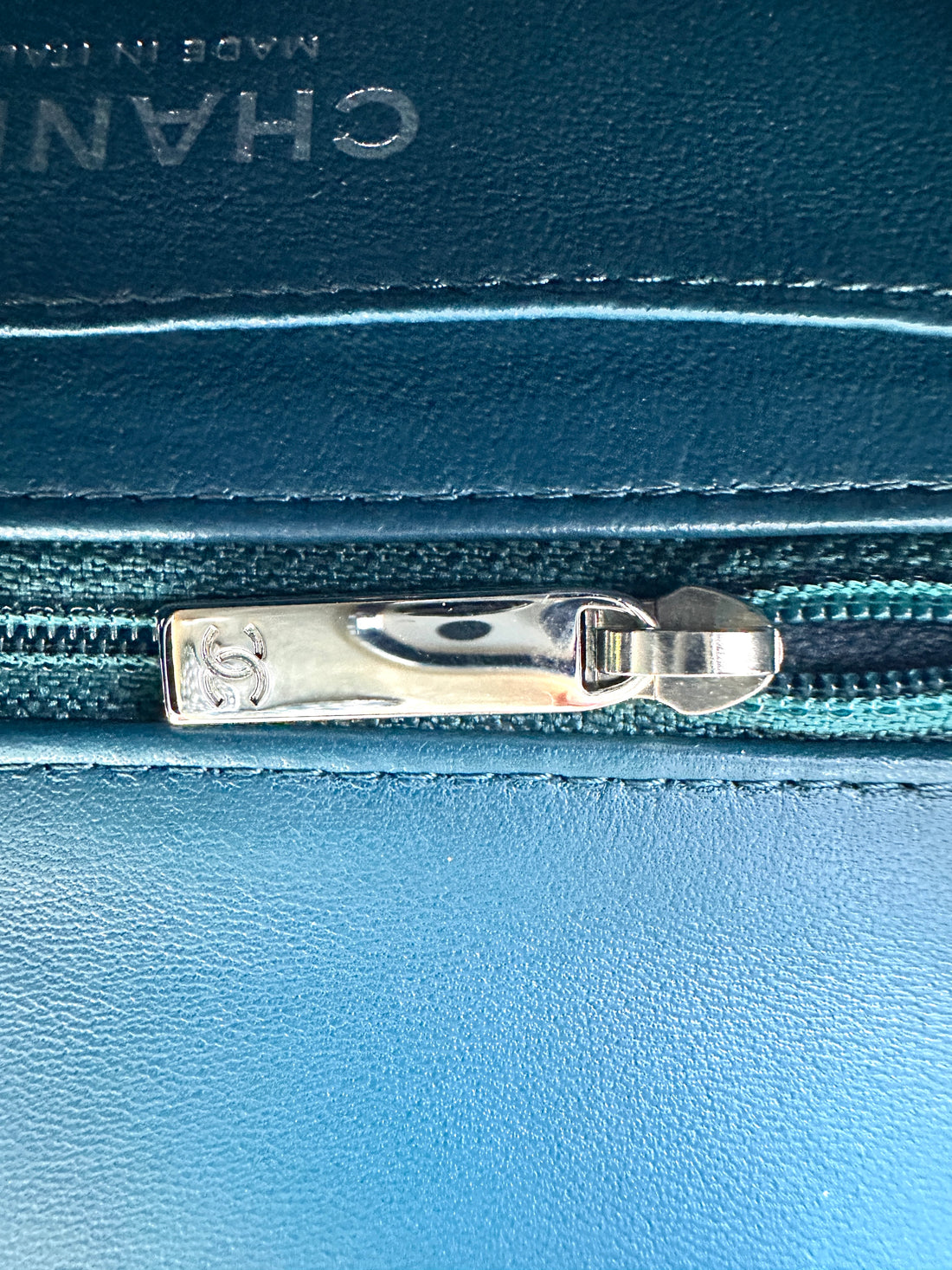 Chanel Classic Flap Turquoise Quilted Leather Shoulder Bag With Silver Buckle(30***49) CC1862