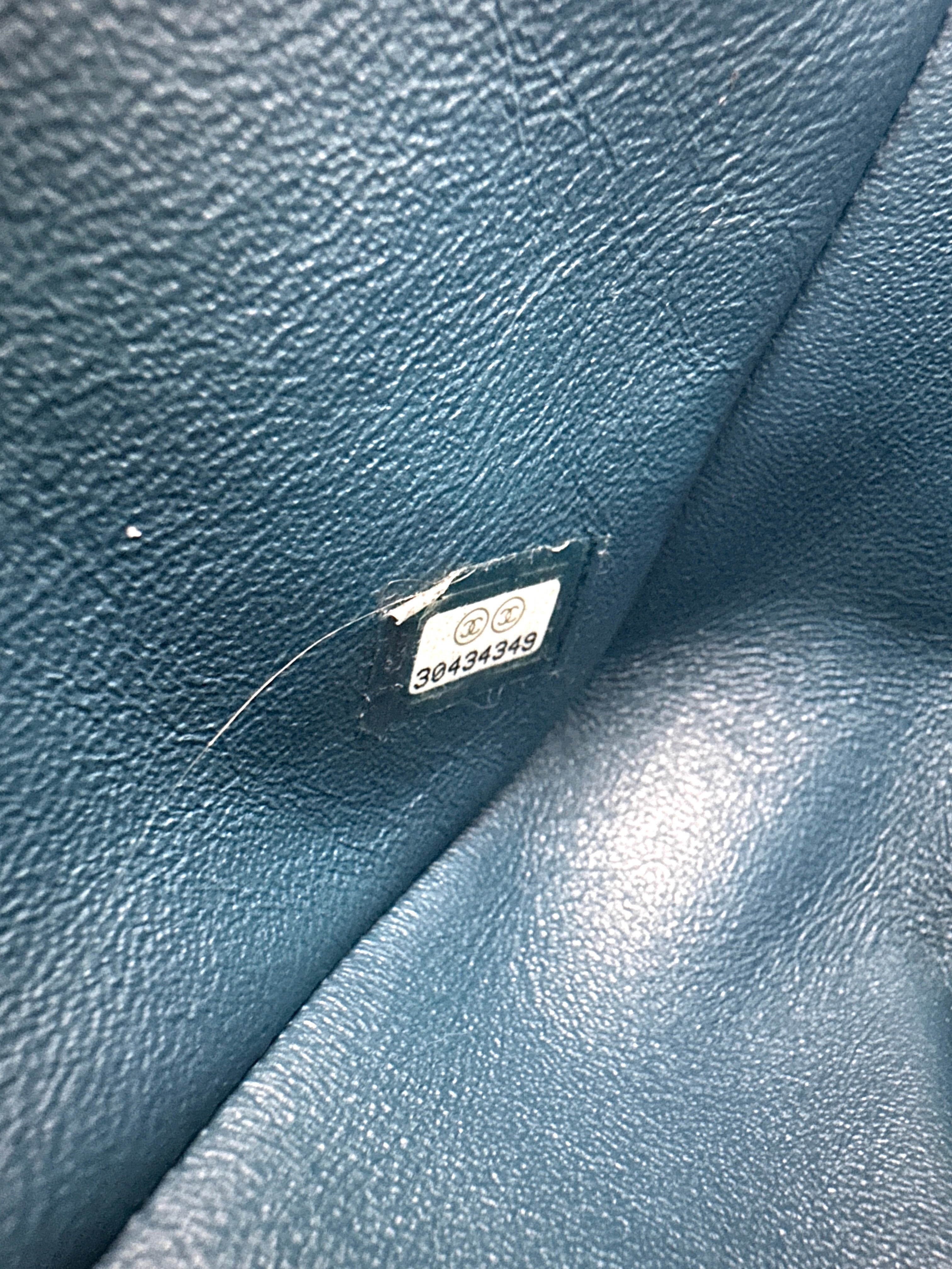 Chanel Classic Flap Turquoise Quilted Leather Shoulder Bag With Silver Buckle(30***49) CC1862
