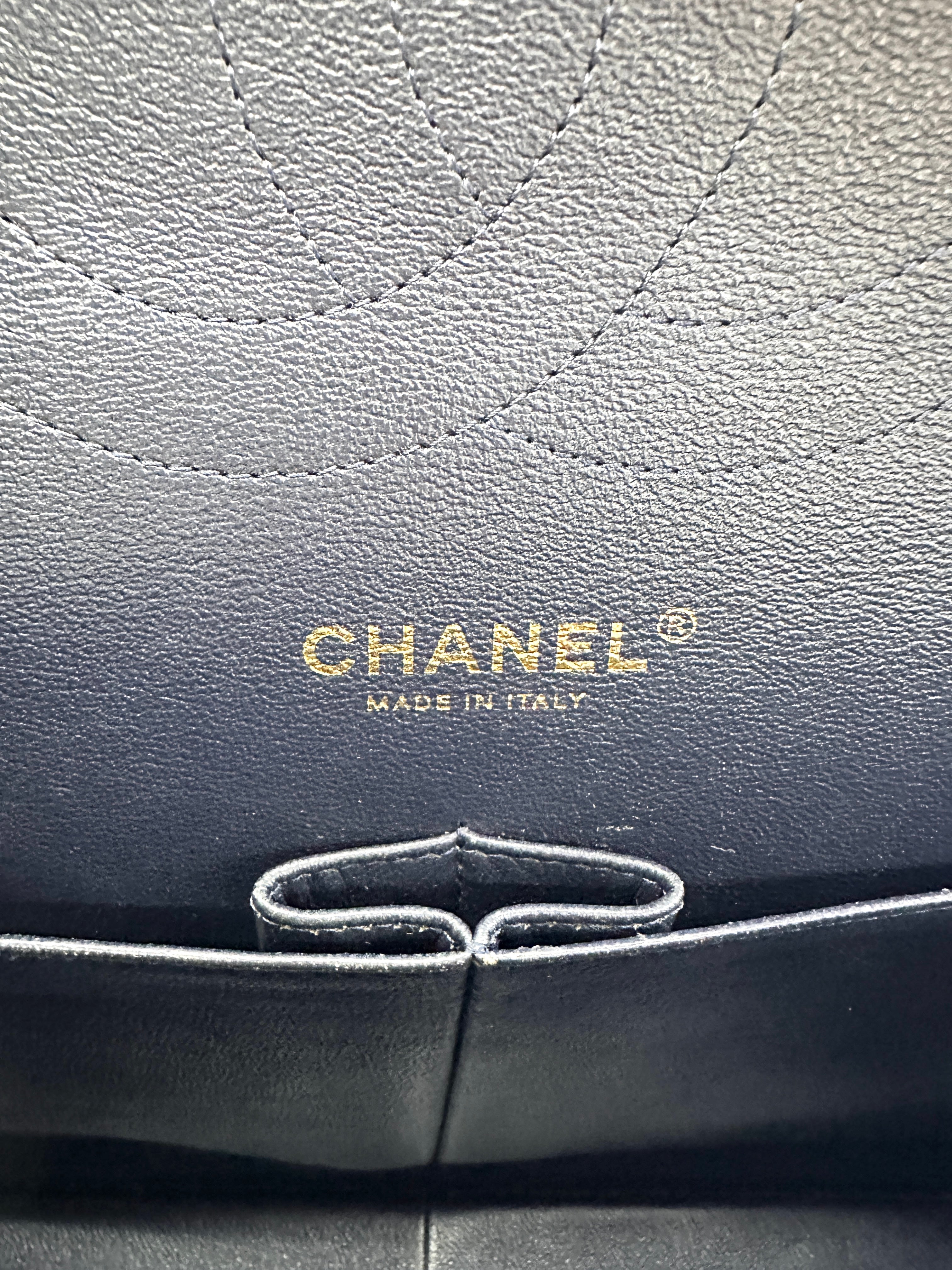 Chanel Classic Flap Black Quilted Leather Jumbo Flap Bag With Gold Buckle(20***12) CC1858