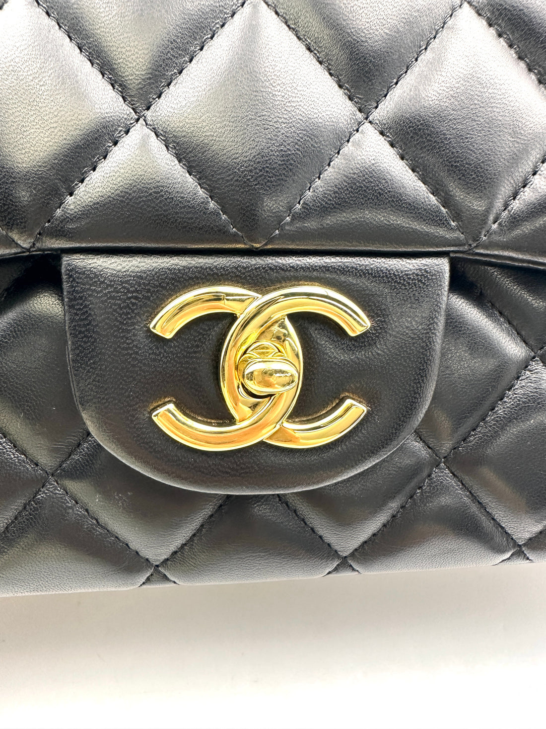 Chanel Classic Flap Black Quilted Leather Large Size Flap Bag With Gold Buckle(18***63) CC1860