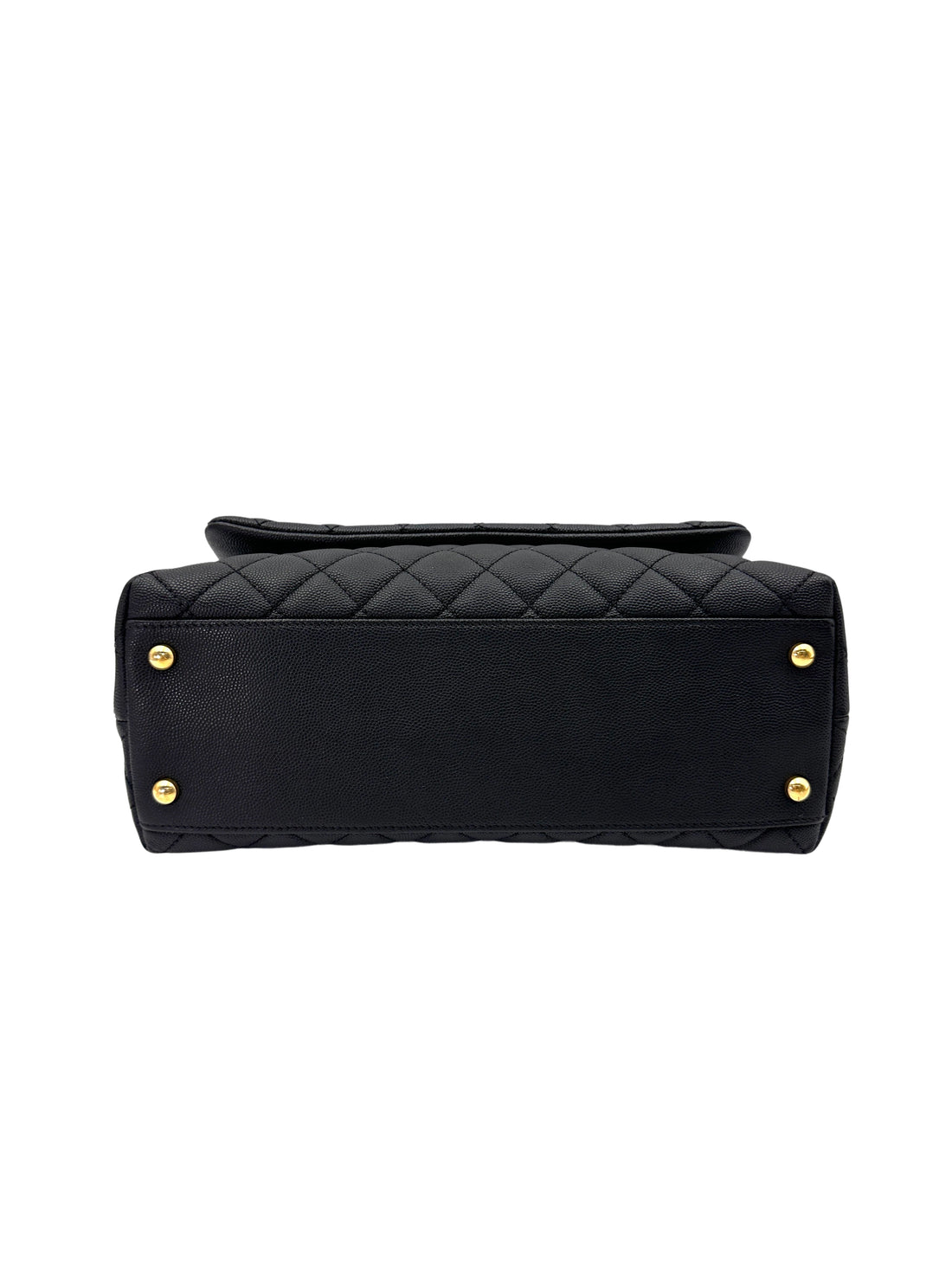 Chanel CoCo Handle Black Quilted Leather Medium Size Lizard Handle Shoulder Bag(29***42) CC1861