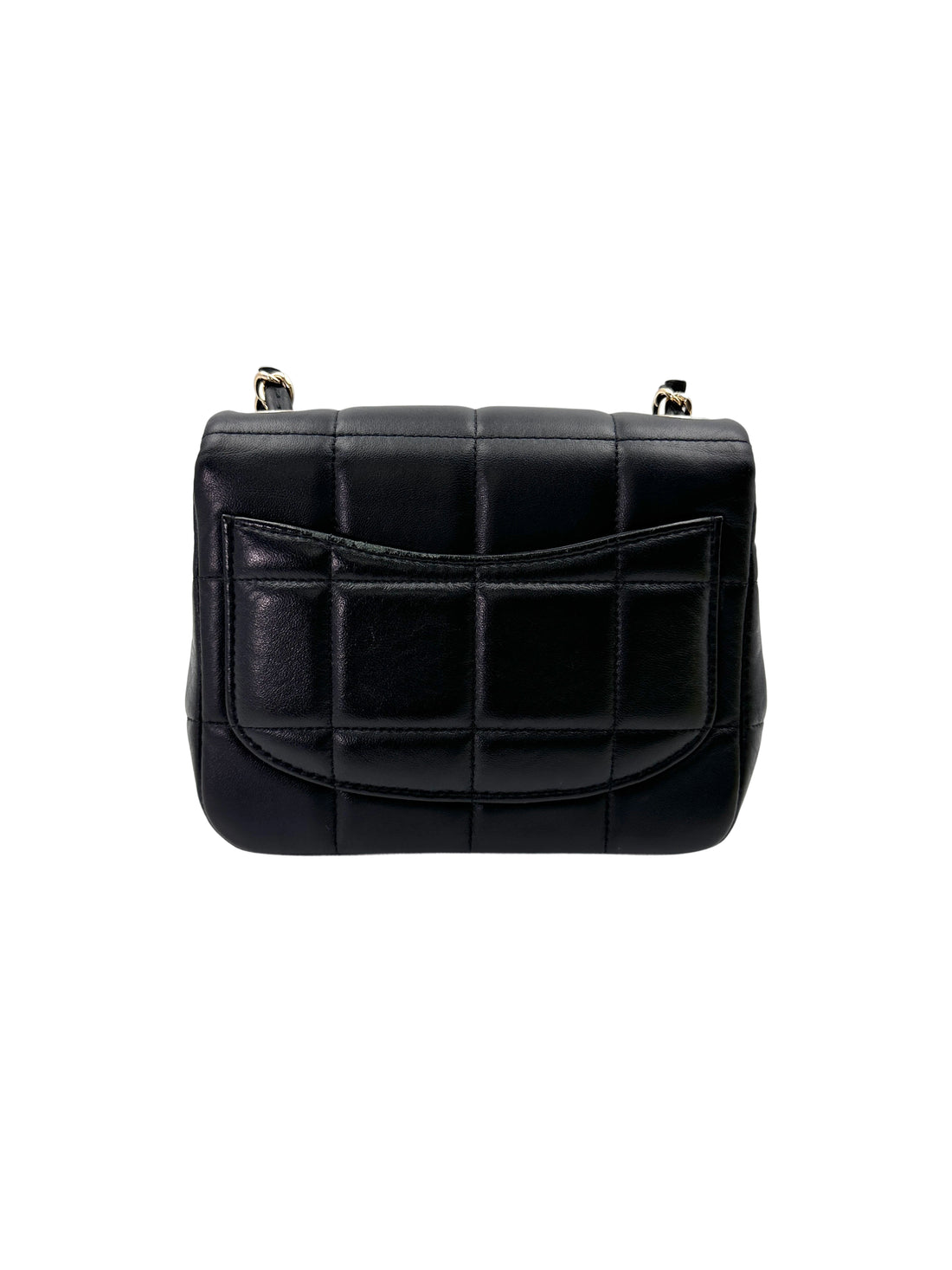 Chanel 23C Black Chocolate Bar Square Flap Bag With Dice Charms(T7***7G) IRIS200