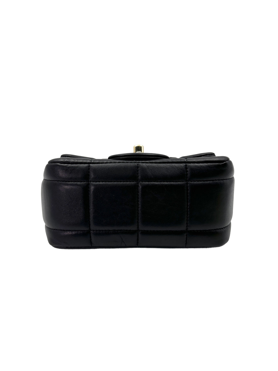 Chanel 23C Black Chocolate Bar Square Flap Bag With Dice Charms(T7***7G) IRIS200