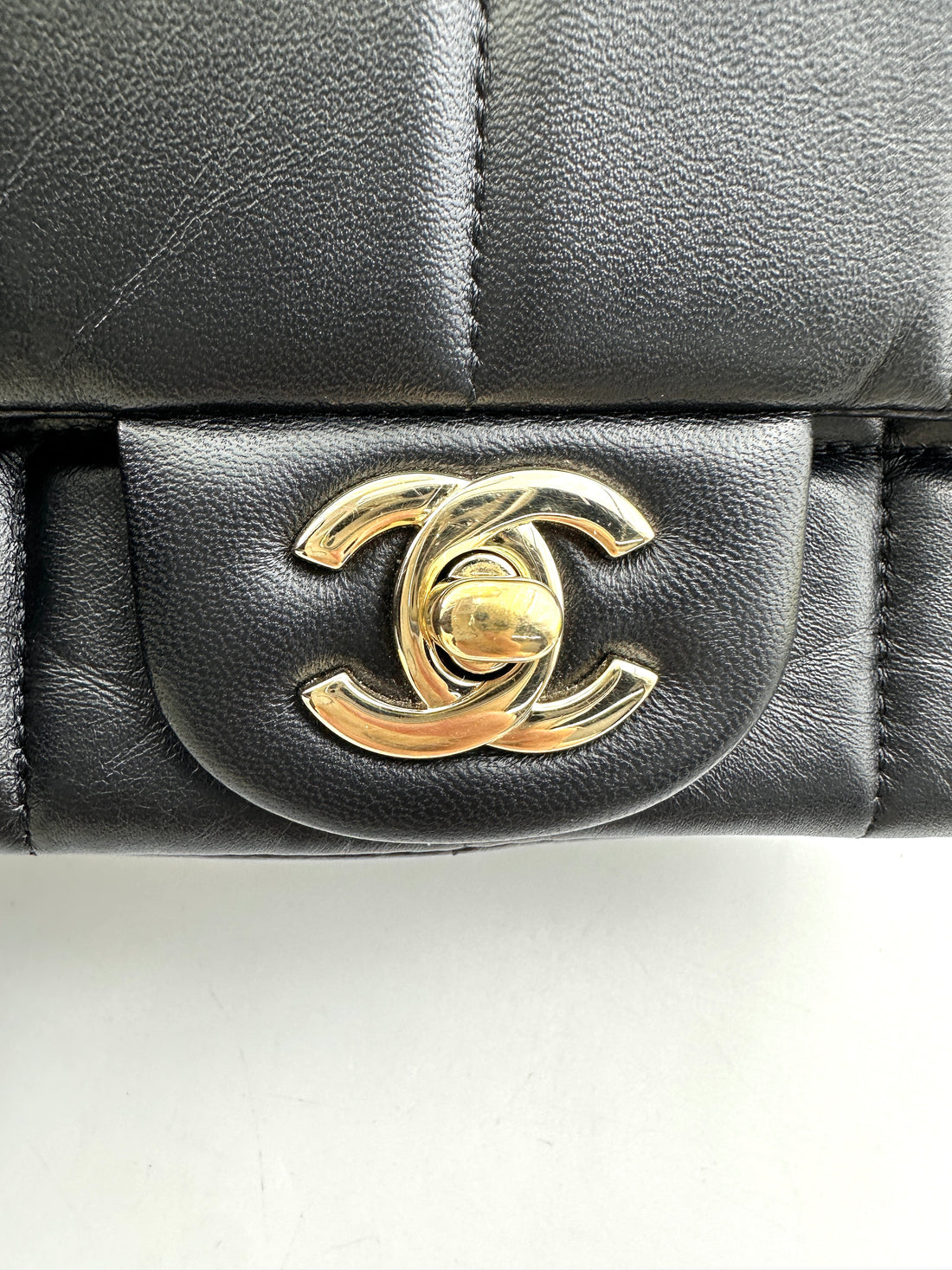 Chanel 23C Black Chocolate Bar Square Flap Bag With Dice Charms(T7***7G) IRIS200