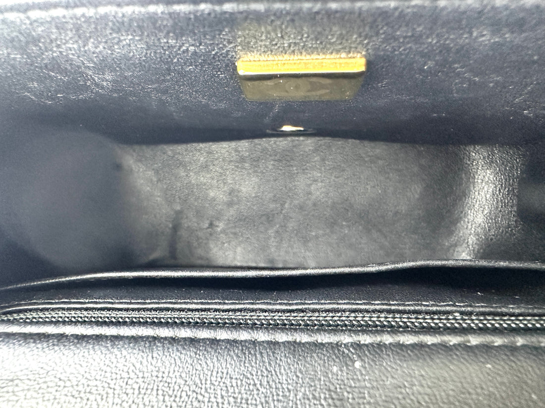 Chanel 23C Black Chocolate Bar Square Flap Bag With Dice Charms(T7***7G) IRIS200