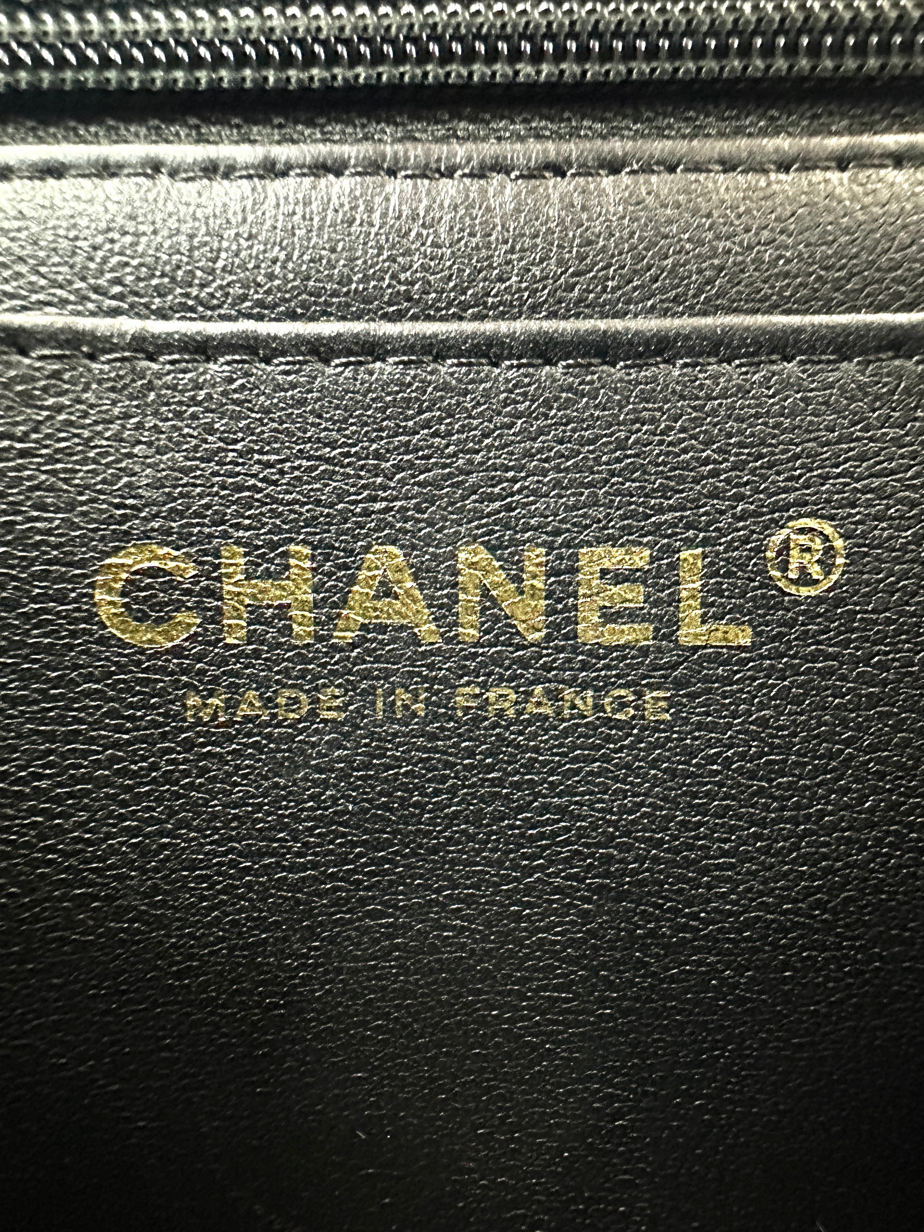 Chanel 23C Black Chocolate Bar Square Flap Bag With Dice Charms(T7***7G) IRIS200
