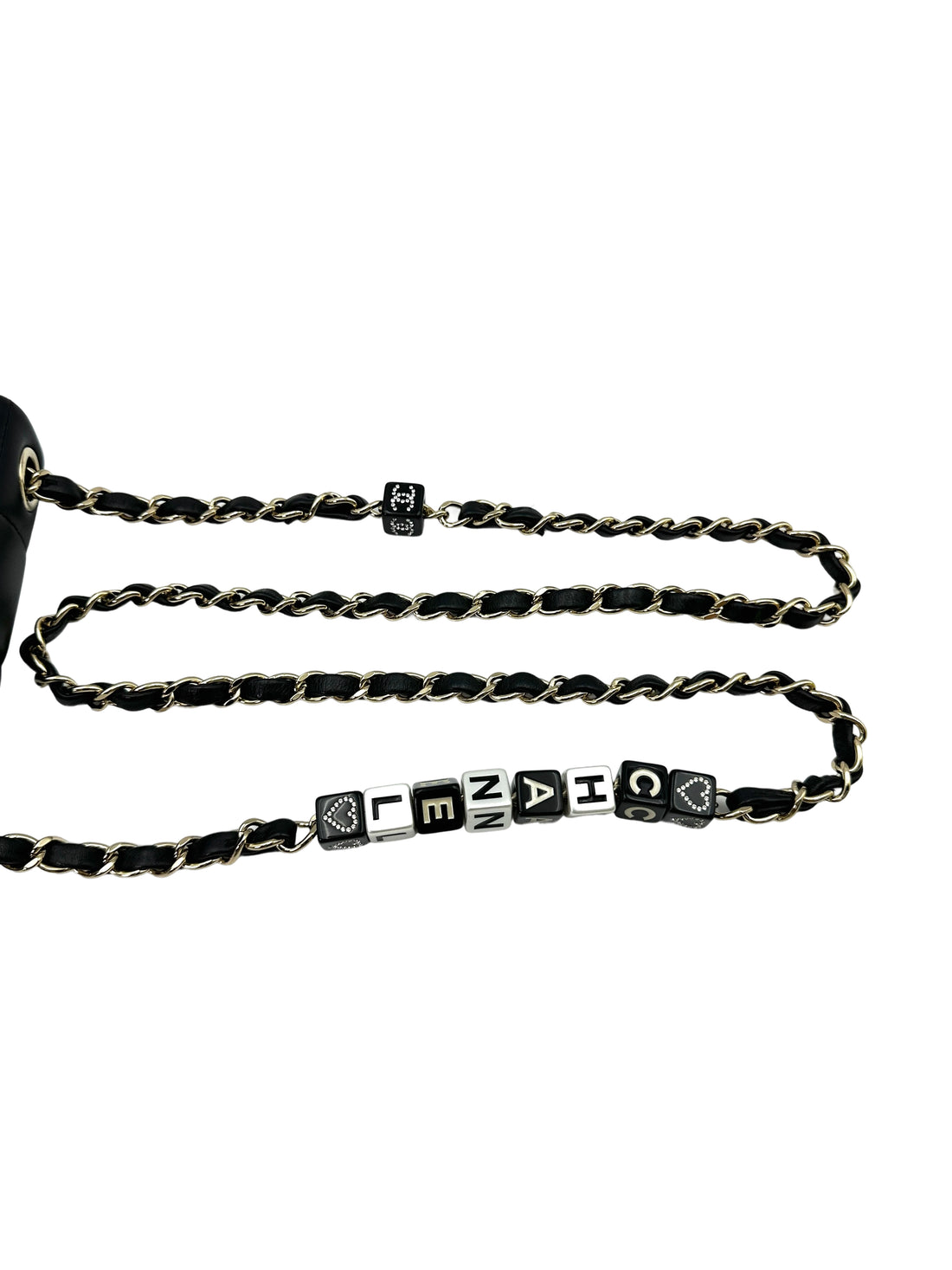 Chanel 23C Black Chocolate Bar Square Flap Bag With Dice Charms(T7***7G) IRIS200
