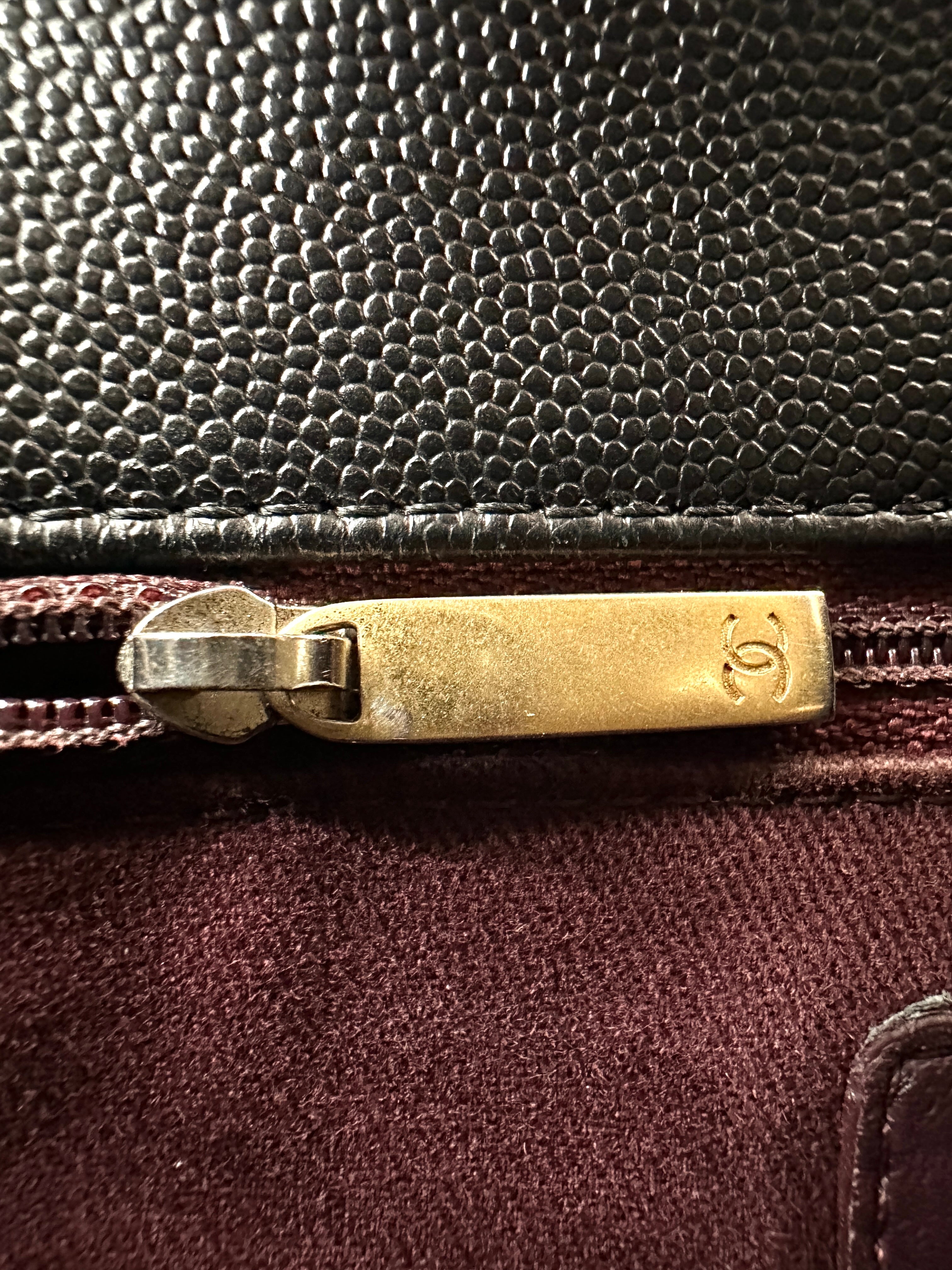 Chanel CoCo Handle Black Quilted Leather Medium Size Handle Bag With Gold Buckle(27***18) CC1866