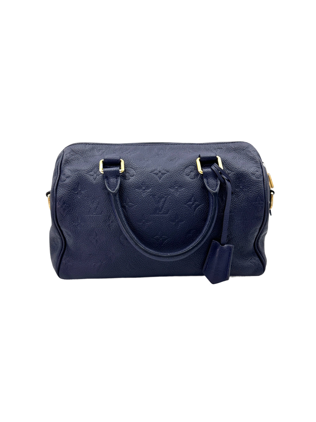 Louis Vuitton Speedy25 Navy Monogram Empreinte Leather Handle Bag LV2553