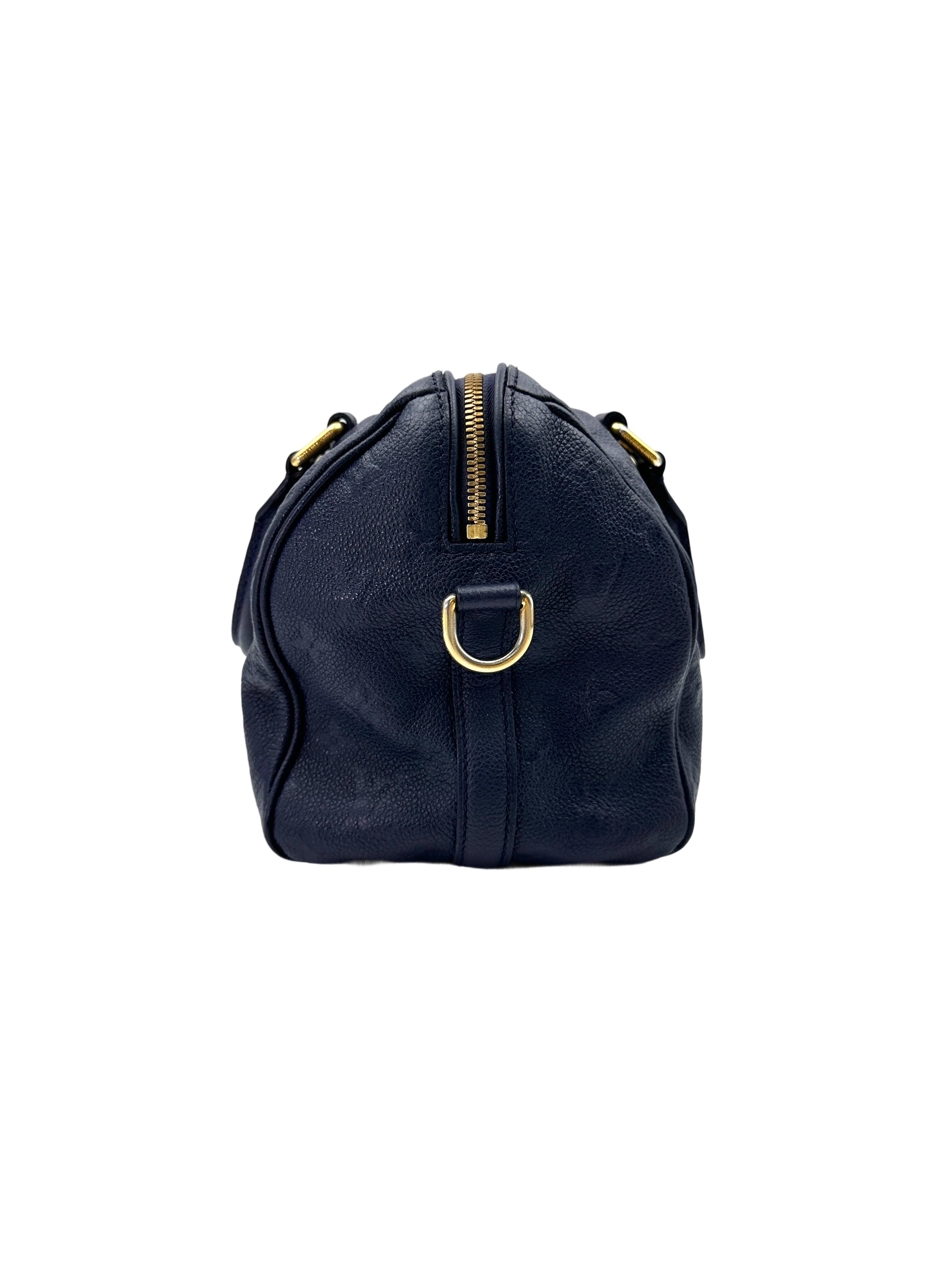 Louis Vuitton Speedy25 Navy Monogram Empreinte Leather Handle Bag LV2553