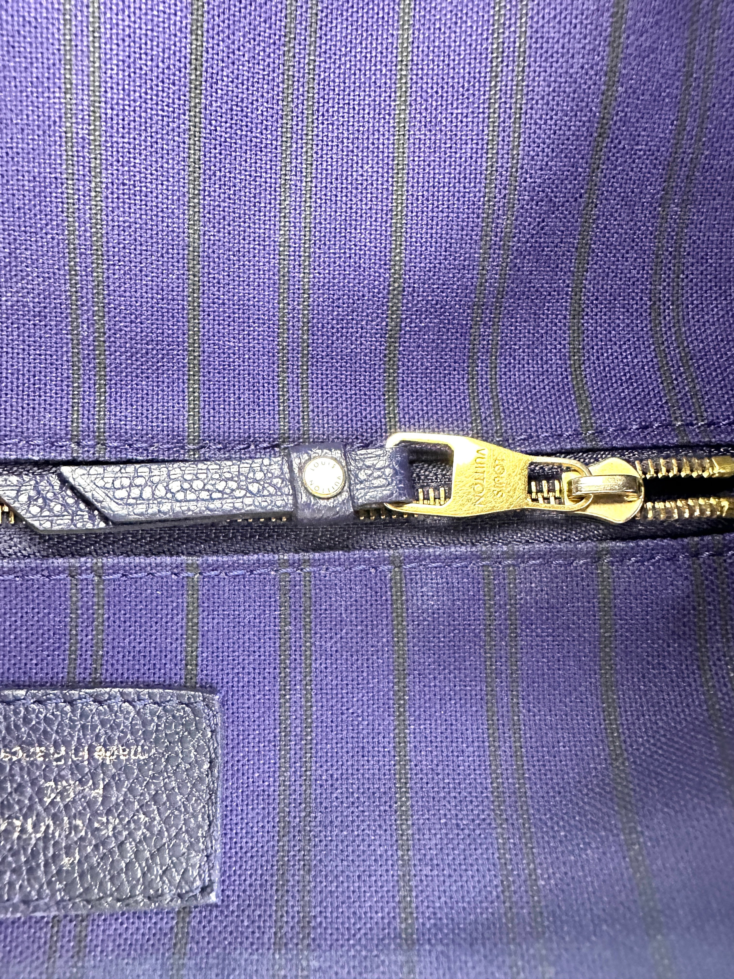 Louis Vuitton Speedy25 Navy Monogram Empreinte Leather Handle Bag LV2553