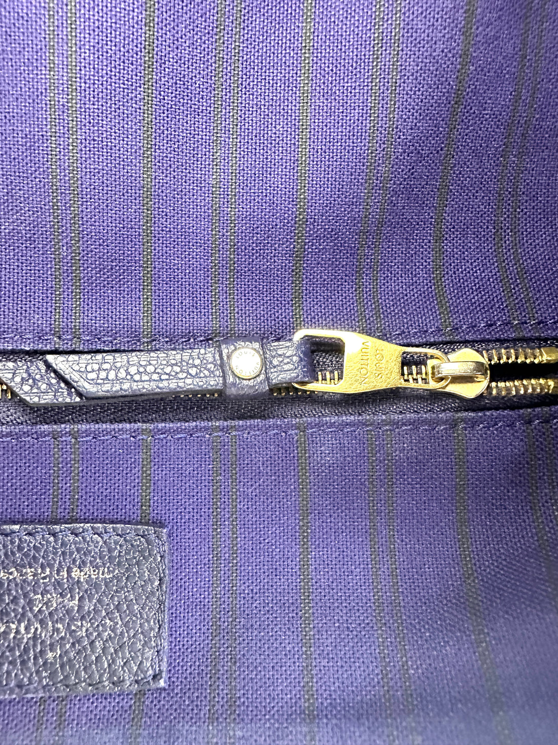 Louis Vuitton Speedy25 Navy Monogram Empreinte Leather Handle Bag LV2553