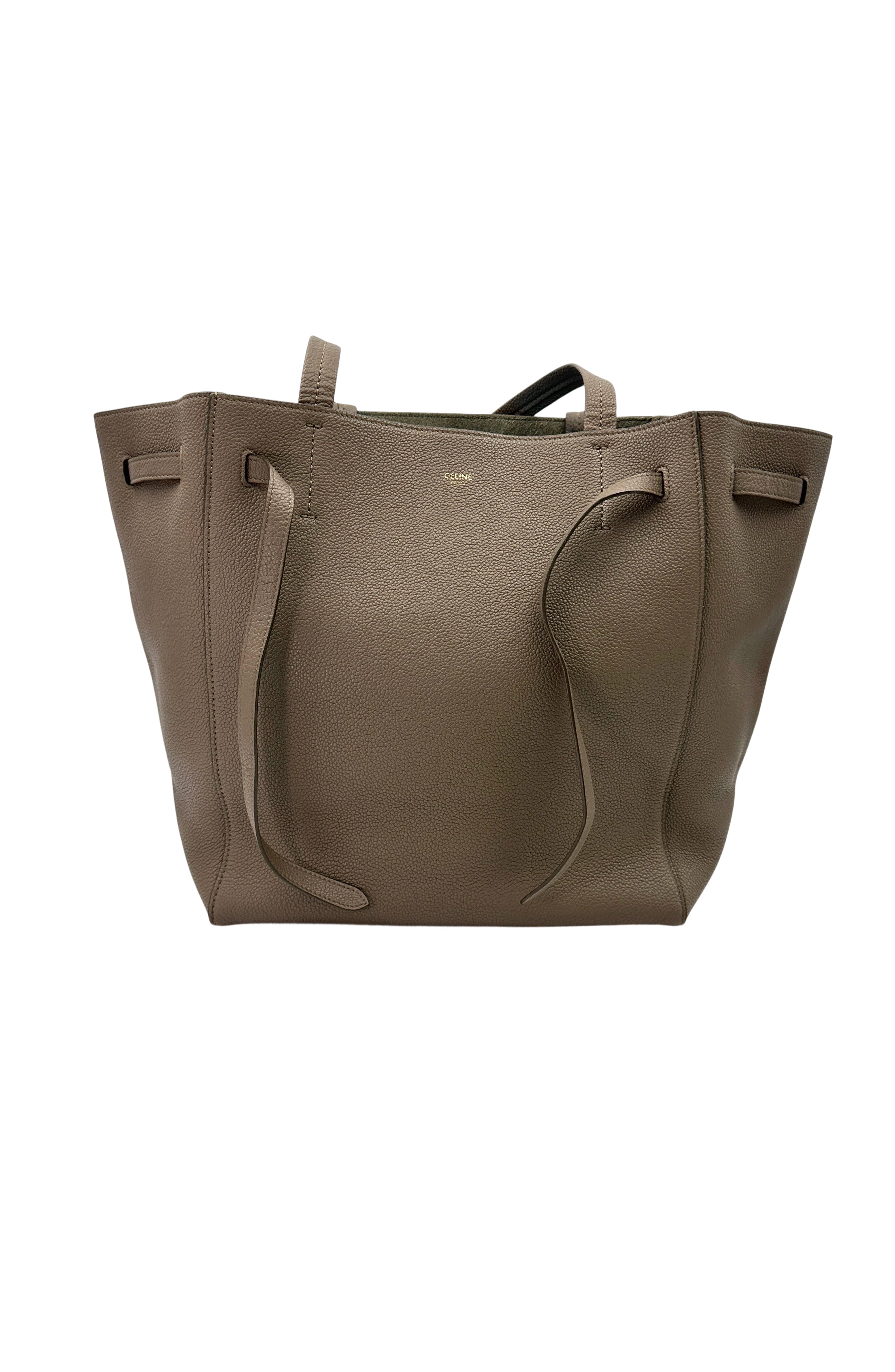 Celine Cabas Phantom Grey Leather Handle Bag CE157