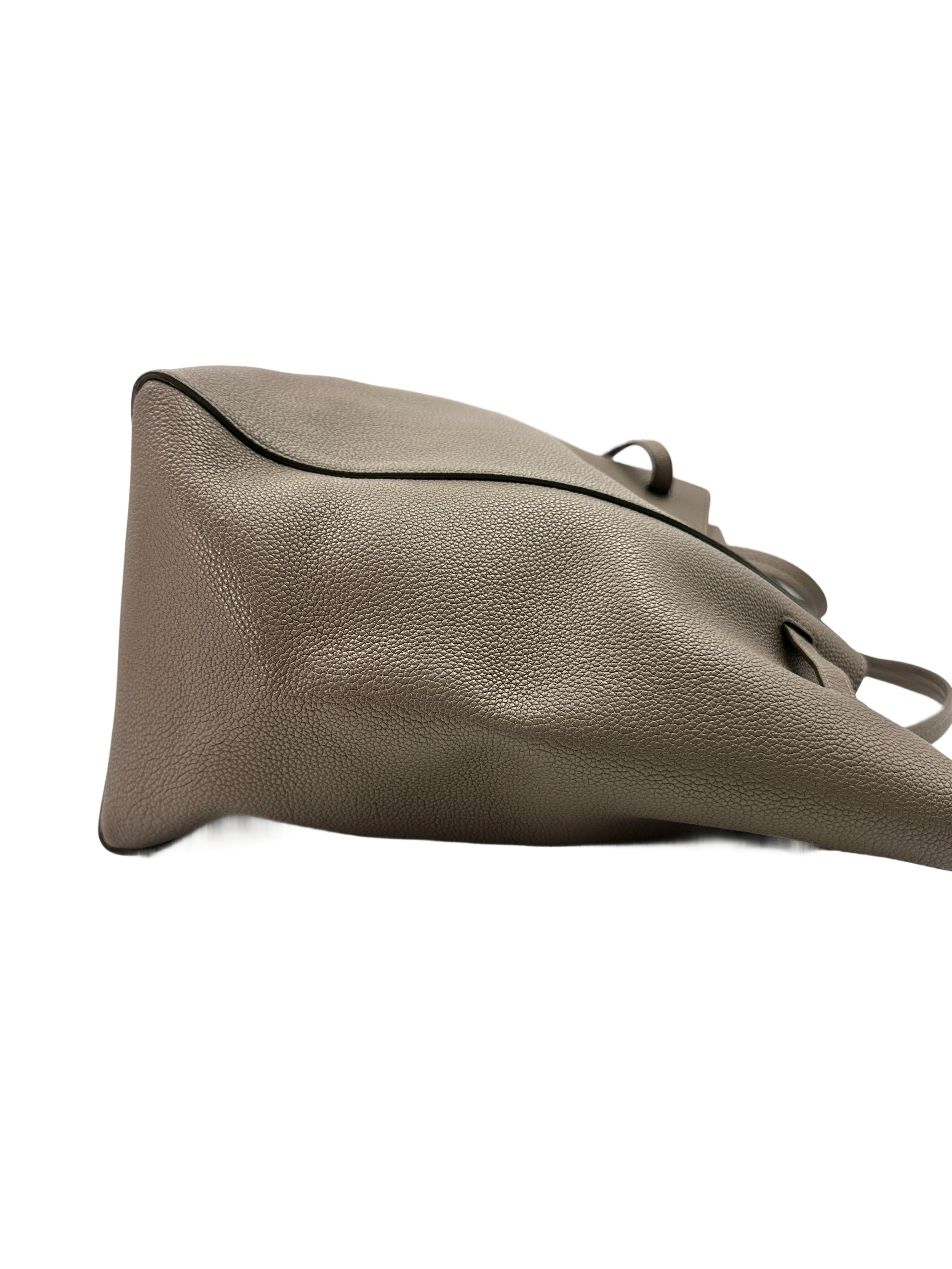 Celine Cabas Phantom Grey Leather Handle Bag CE157