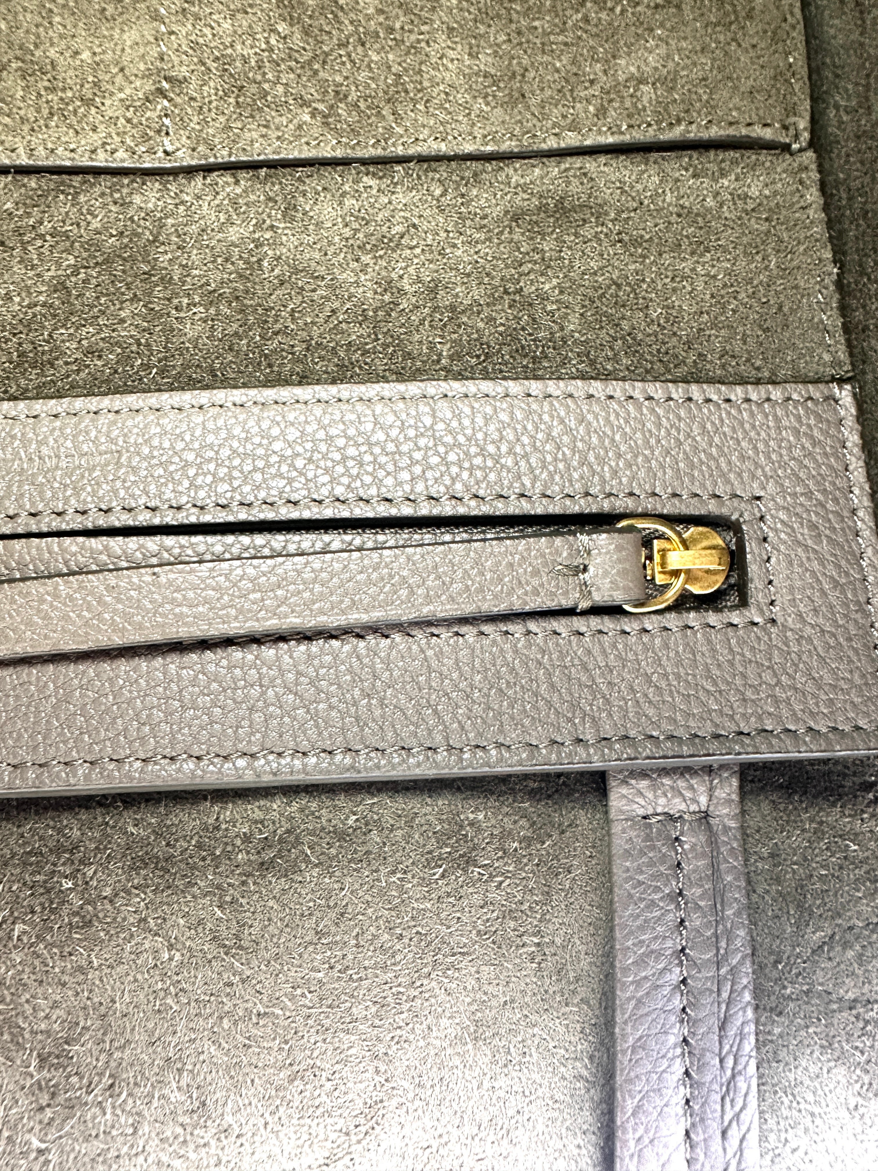 Celine Cabas Phantom Grey Leather Handle Bag CE157