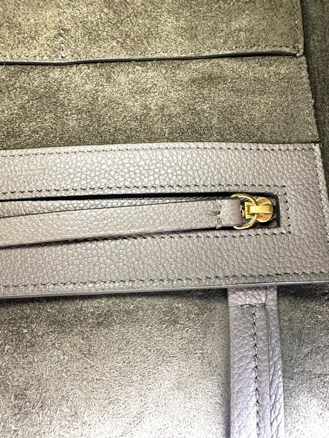 Celine Cabas Phantom Grey Leather Handle Bag CE157