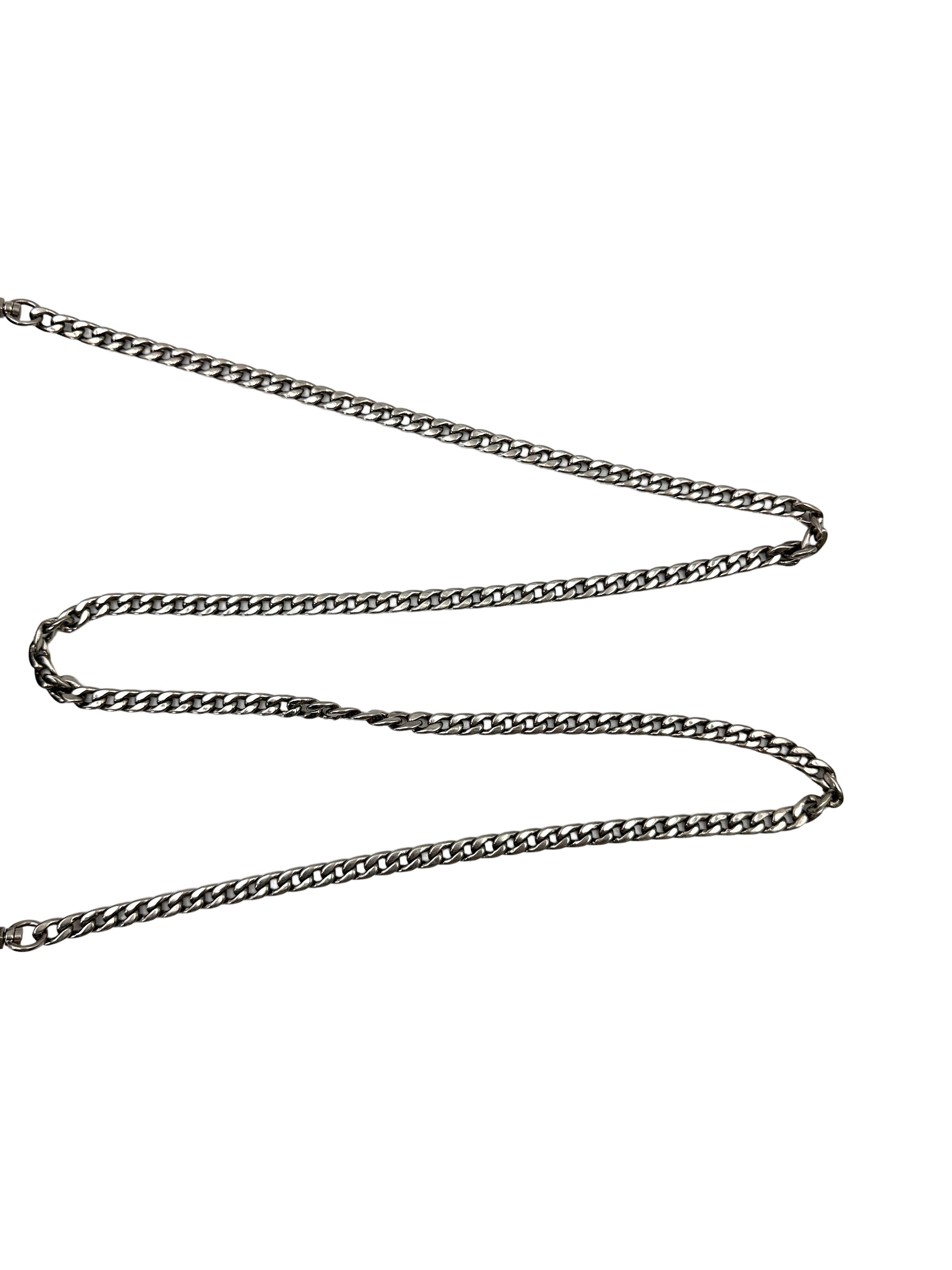 Prada Gauffre Black Nappa Leather Wallet On Chain With Silver Hardware PR298