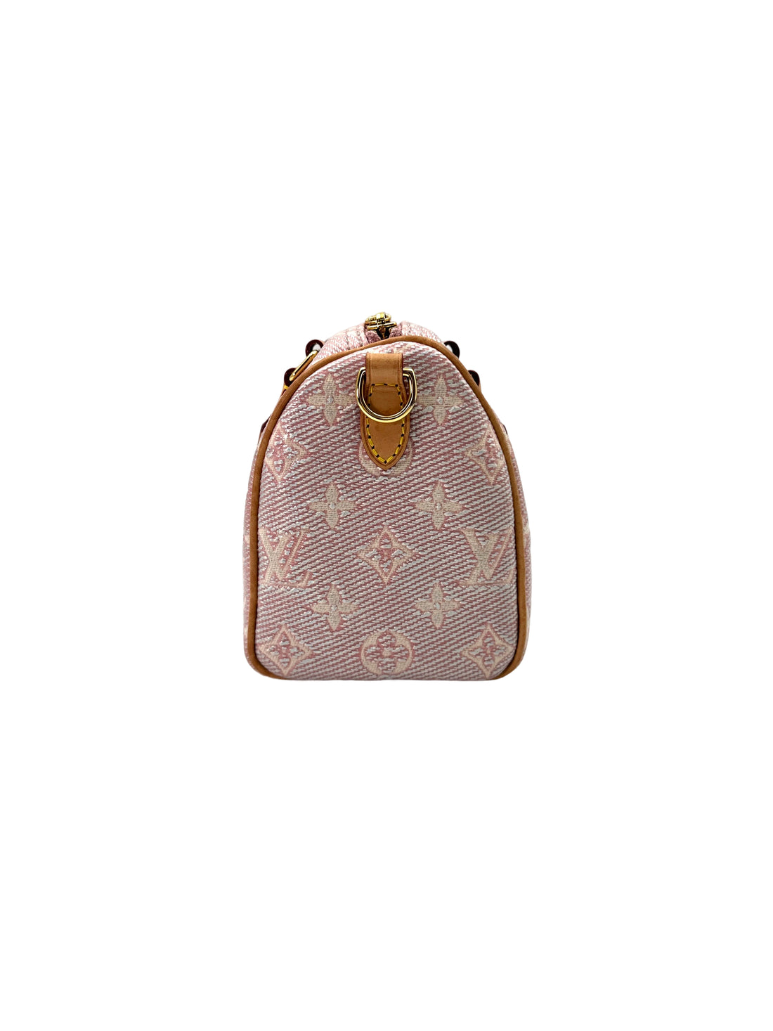 Louis Vuitton Speedy20 Pink/White Jacquard Canvas Handle Bag LV2555