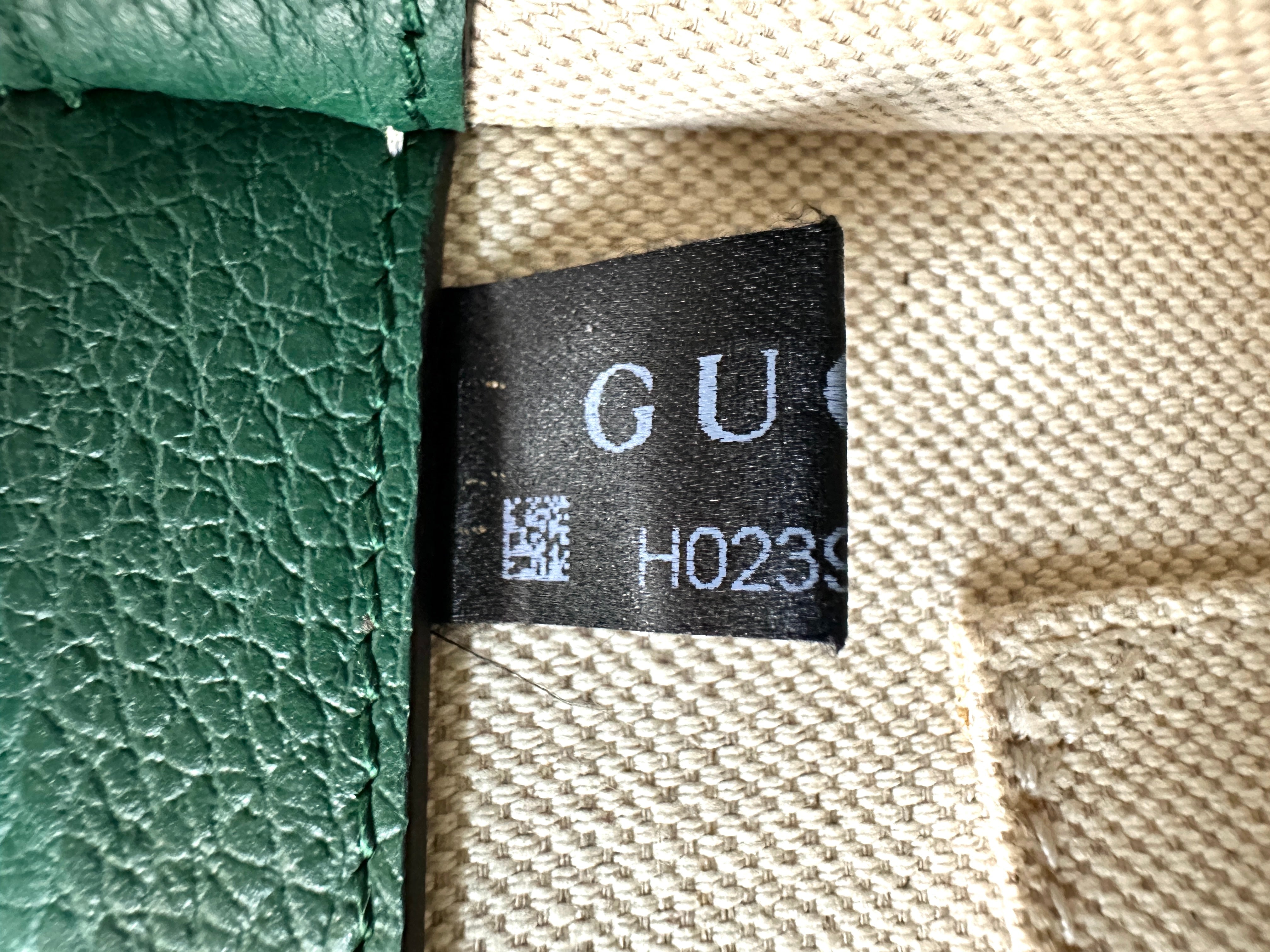 Gucci Dionysus Green Leather Bamboo Top Handle Bag GG900