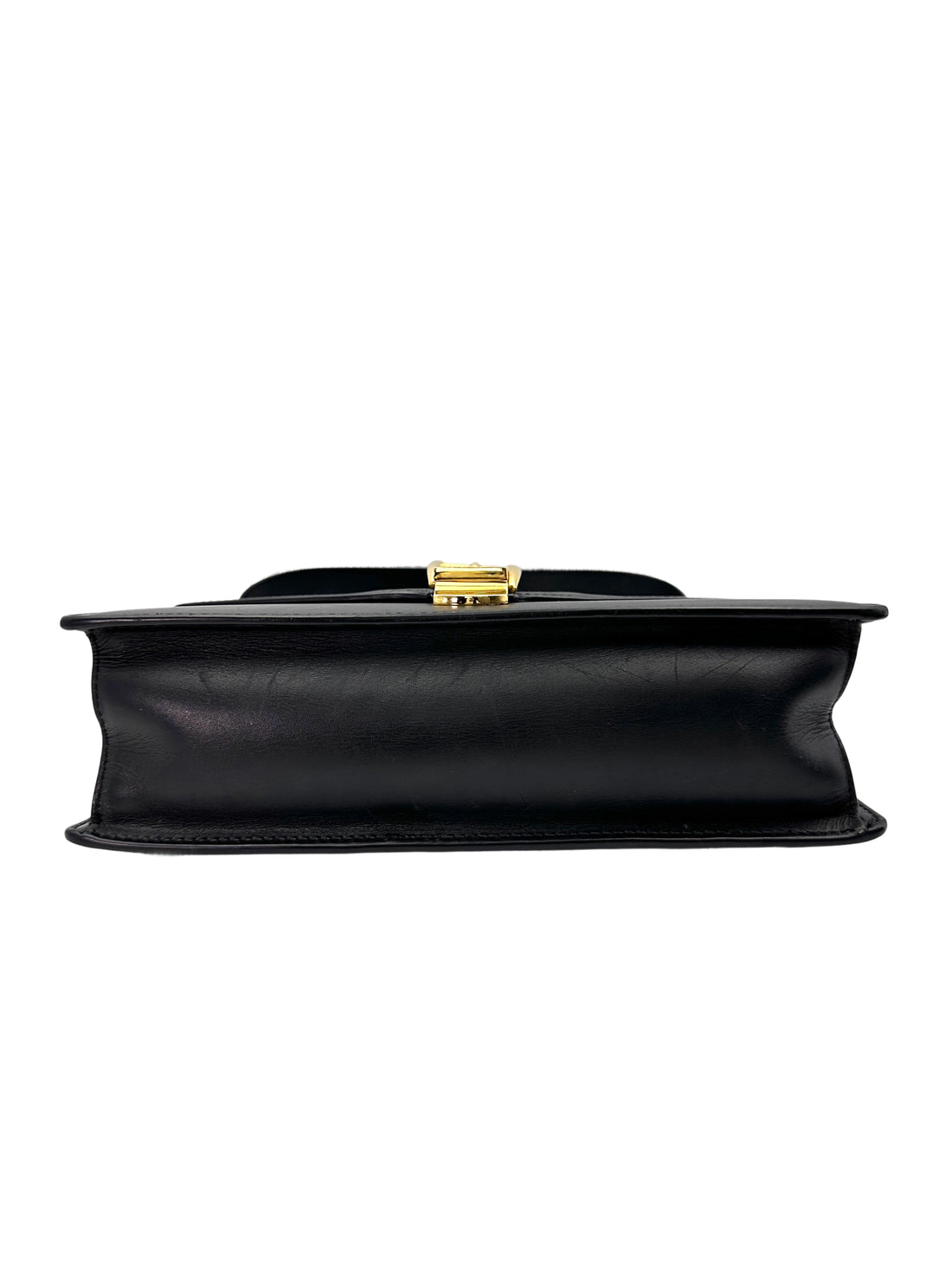 Gucci Sylvie Black Leather Medium Size Shoulder Bag GG901