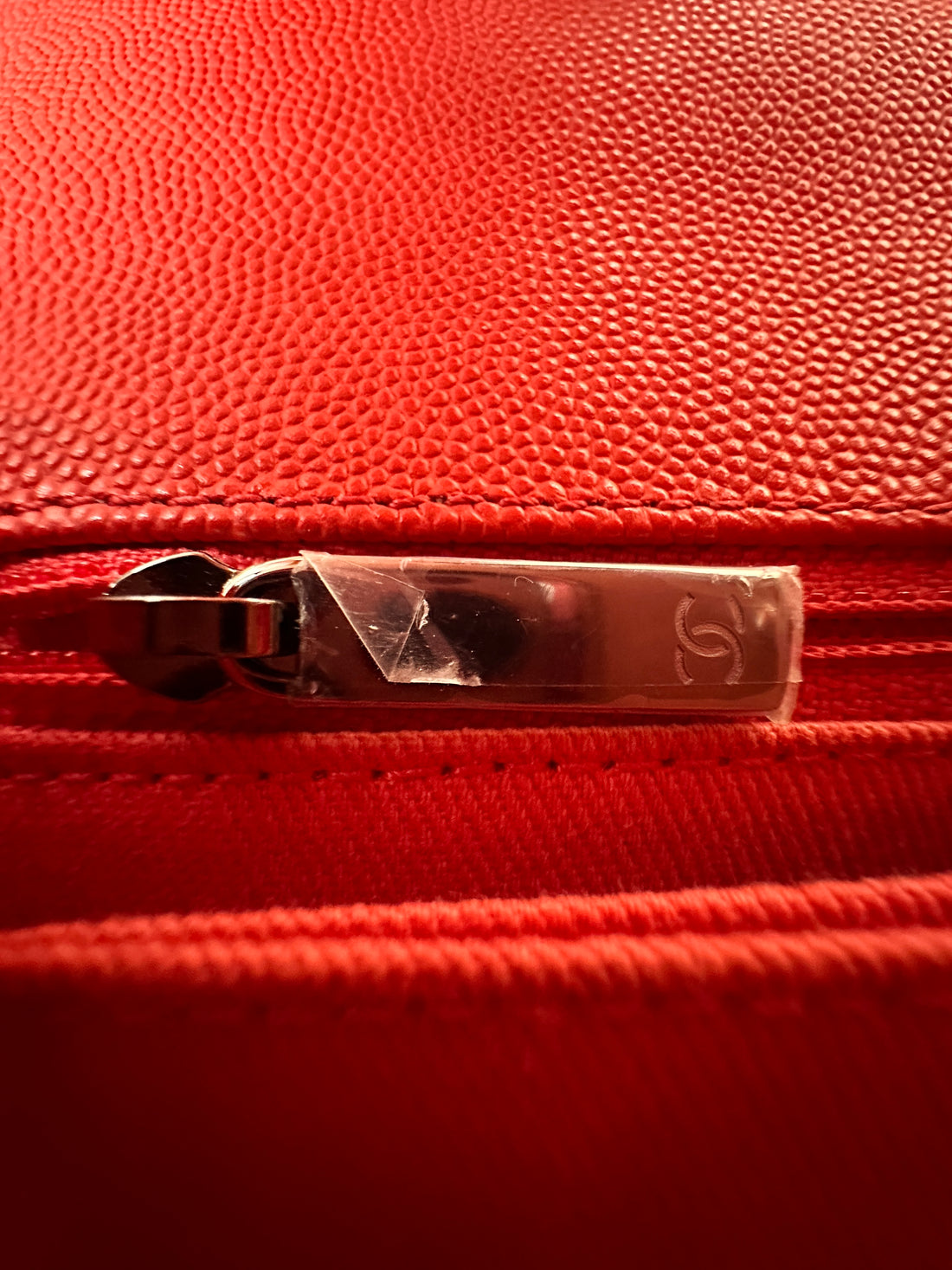Chanel CoCo Handle Red Chevron Quilted Leather Handle Bag With Silver Buckle(28***40) IRIS203