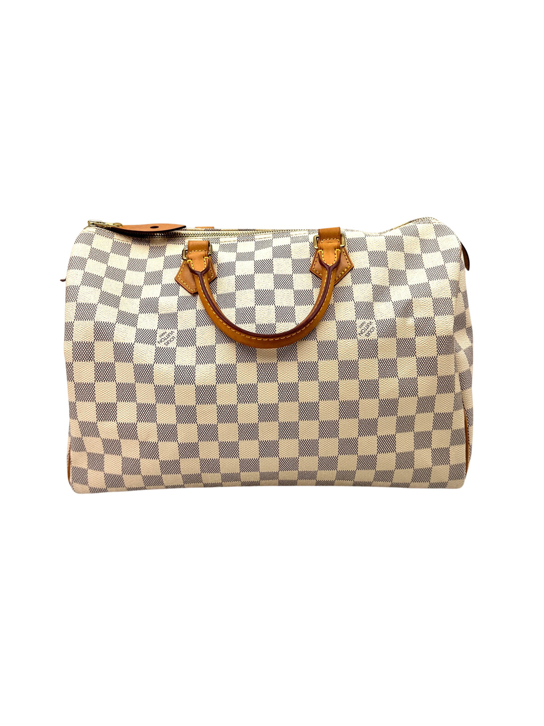 Louis Vuitton Speedy35 Damier Azur White Checkered Handle Bag LV2558