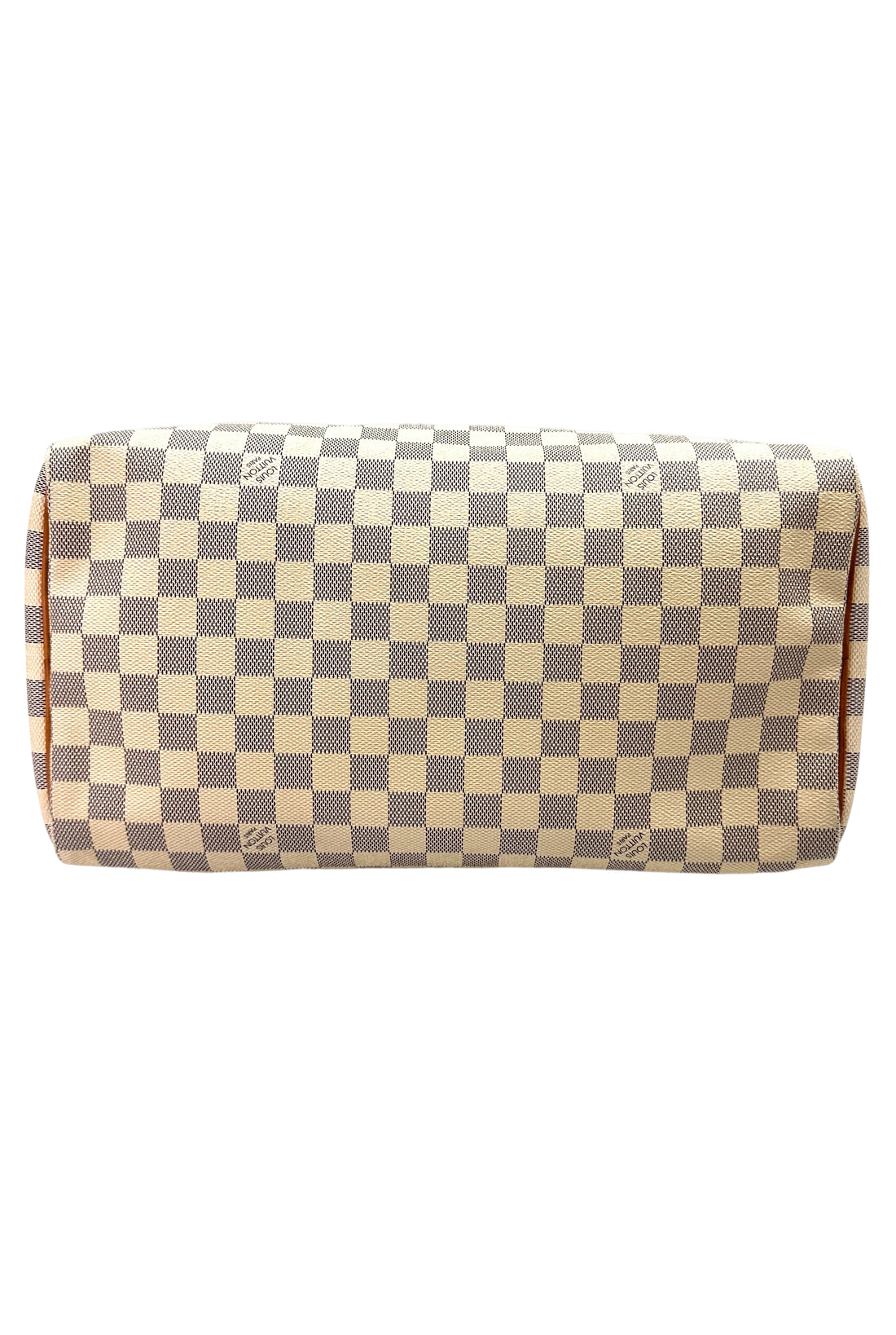 Louis Vuitton Speedy35 Damier Azur White Checkered Handle Bag LV2558