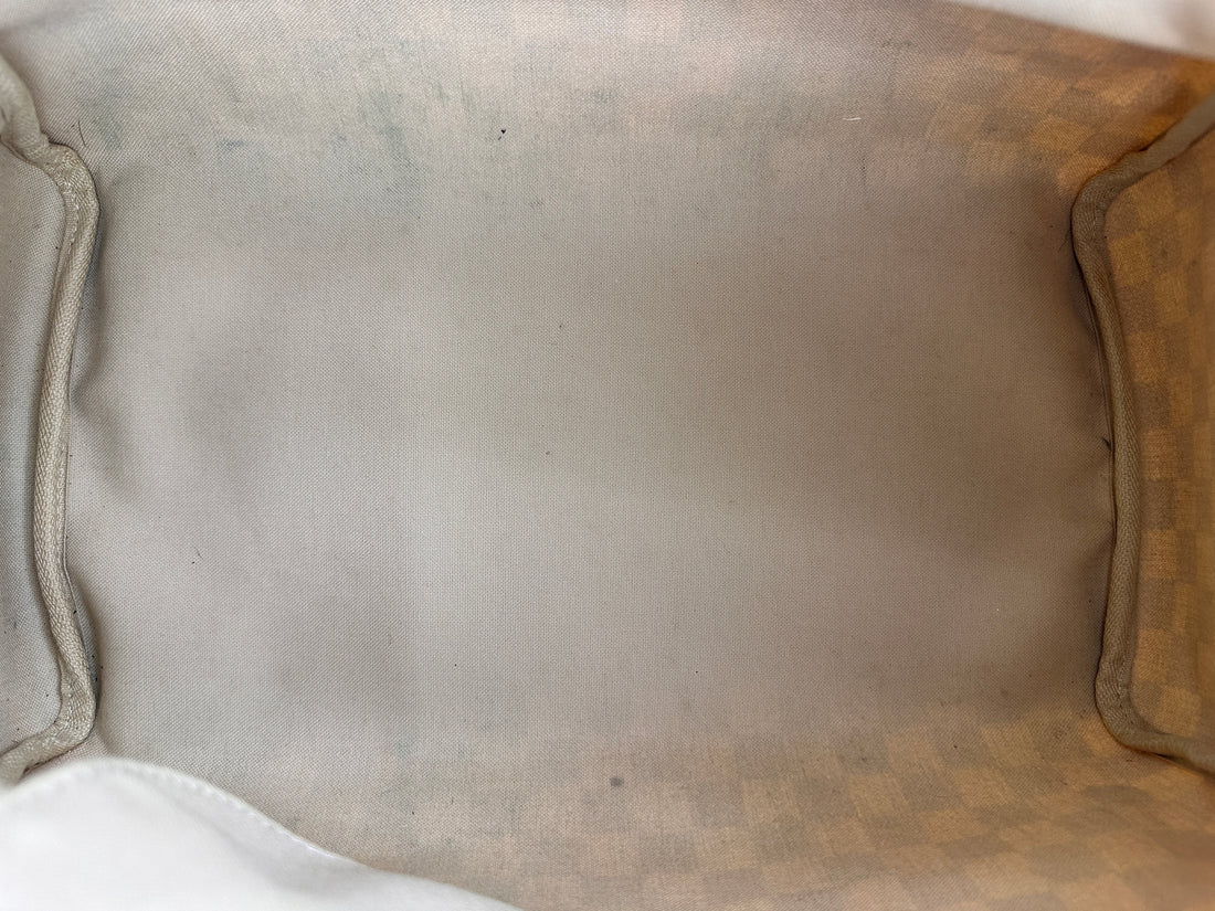 Louis Vuitton Speedy35 Damier Azur White Checkered Handle Bag LV2558