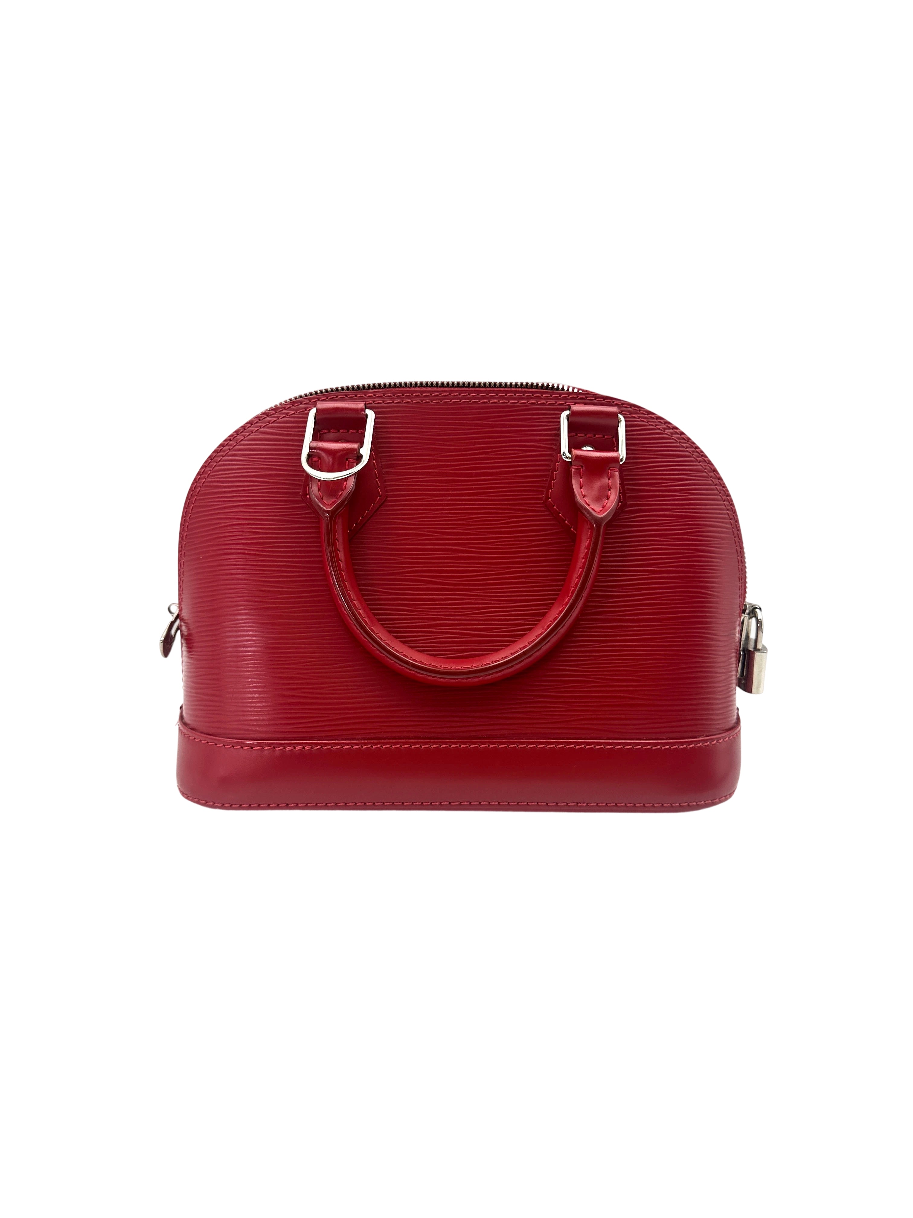 Louis Vuitton Alma BB Red Monogram Epi Leather Handle Bag LV2565
