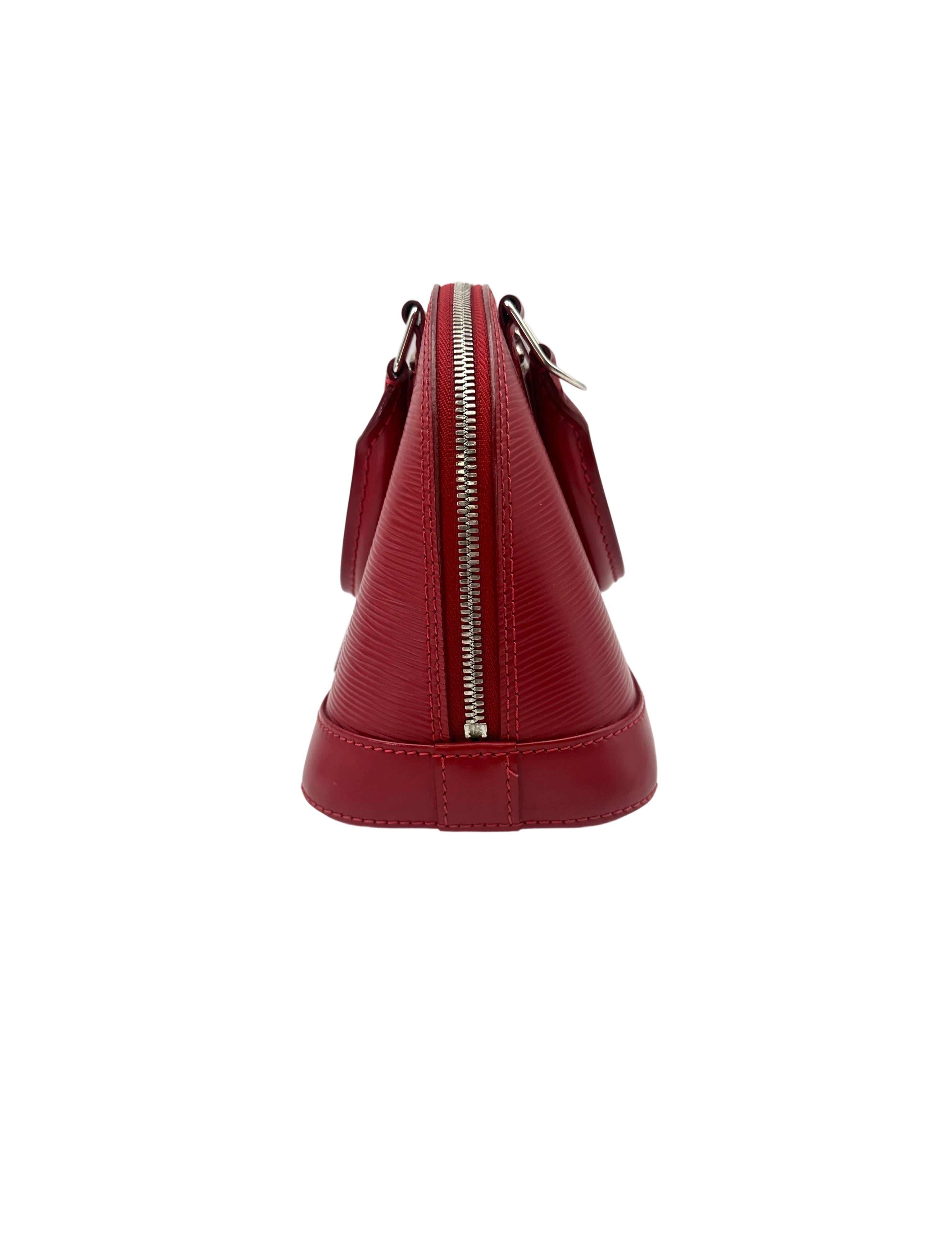 Louis Vuitton Alma BB Red Monogram Epi Leather Handle Bag LV2565