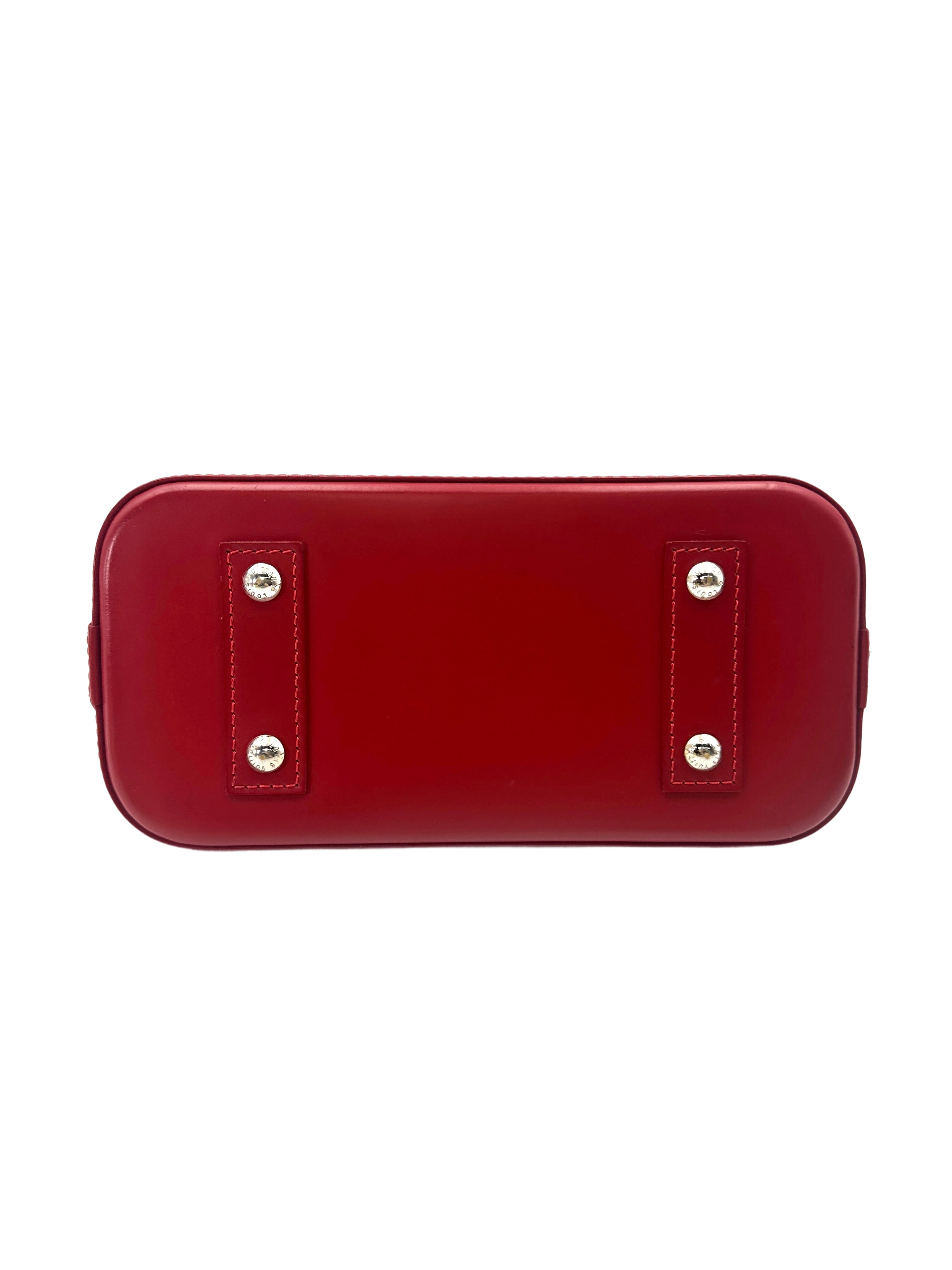 Louis Vuitton Alma BB Red Monogram Epi Leather Handle Bag LV2565