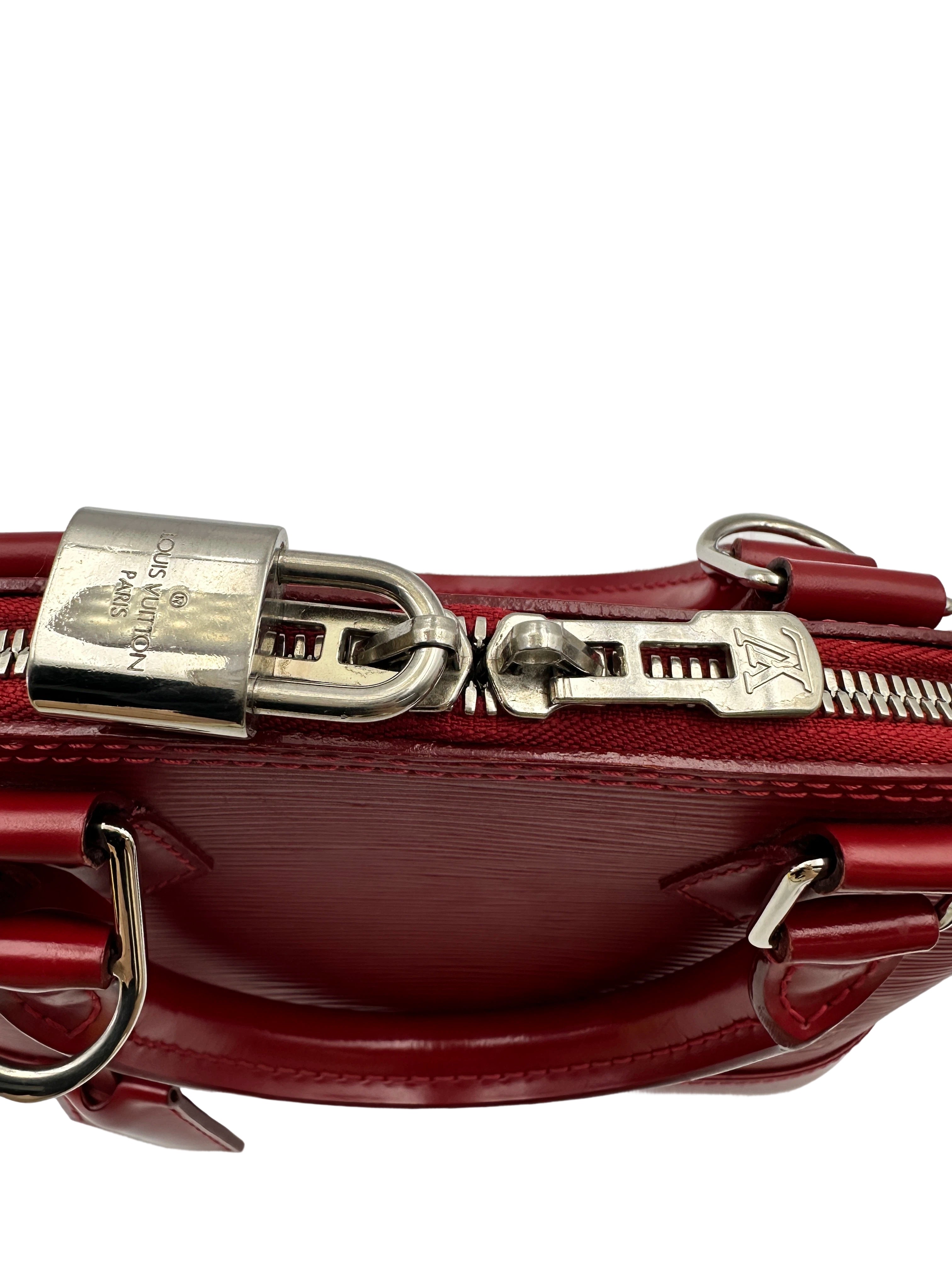 Louis Vuitton Alma BB Red Monogram Epi Leather Handle Bag LV2565