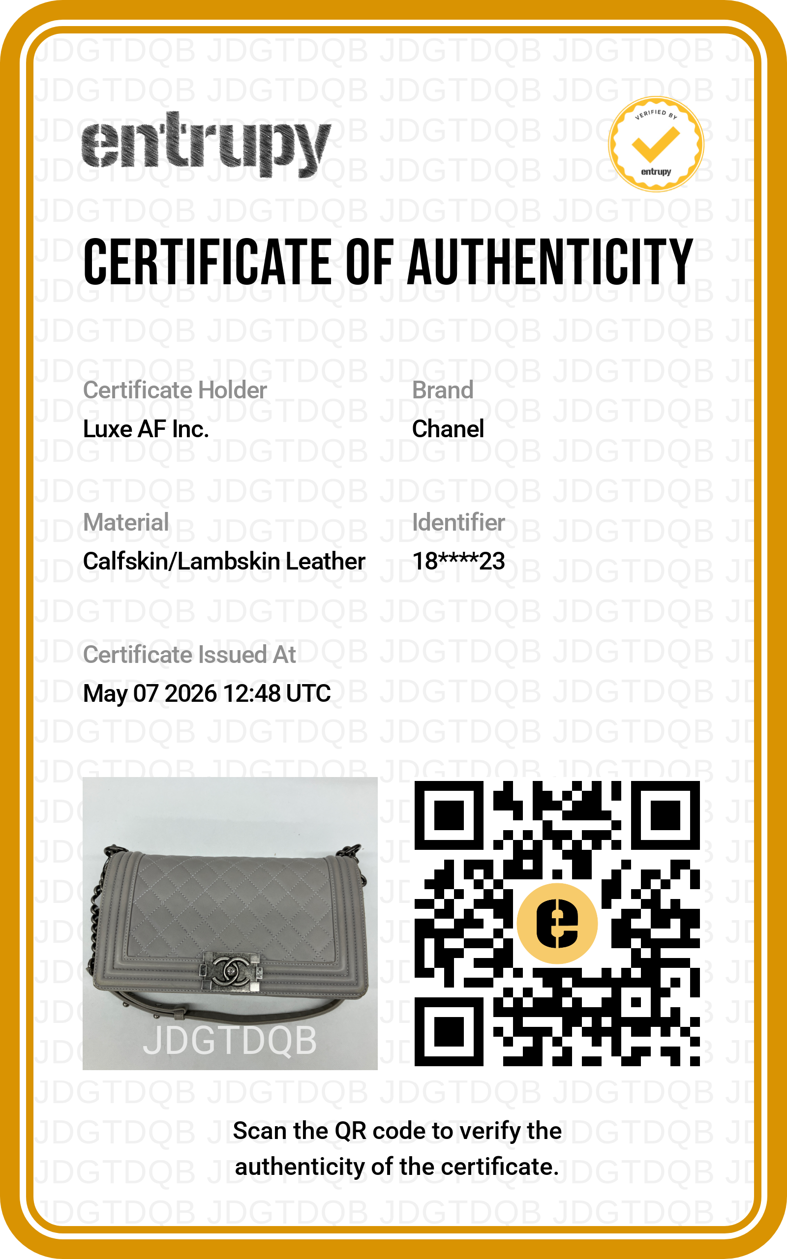 Chanel LeBoy Grey Quilted Leather Medium Size Flap Bag With Silver Buckle(18***23) CC1922
