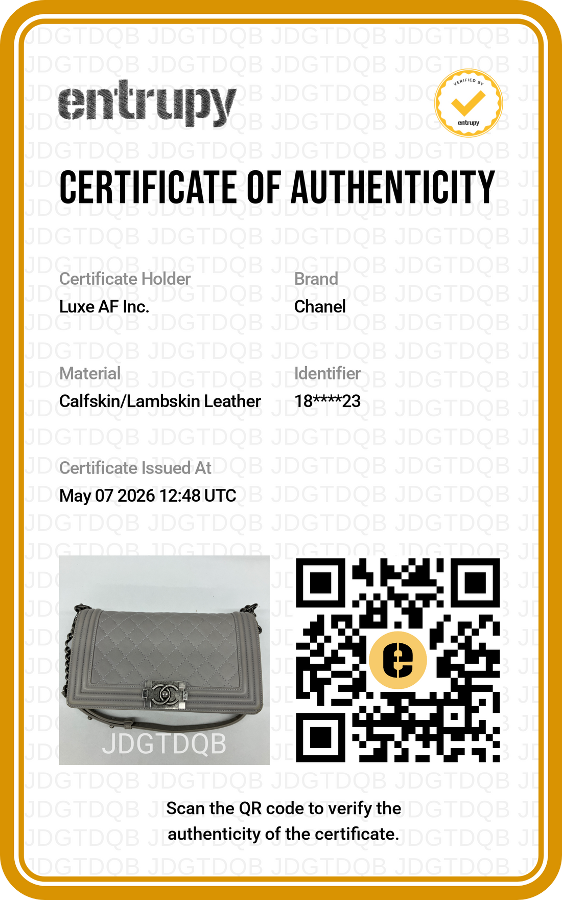 Chanel LeBoy Grey Quilted Leather Medium Size Flap Bag With Silver Buckle(18***23) CC1922