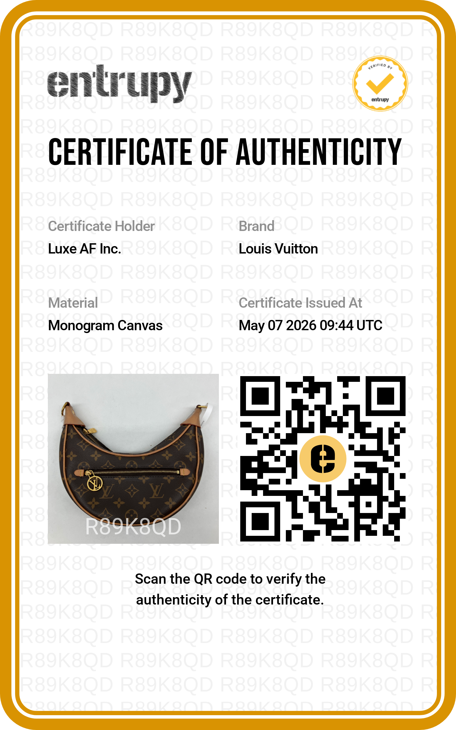 Louis Vuitton Loop Monogram Canvas Shoulder Bag LV2568