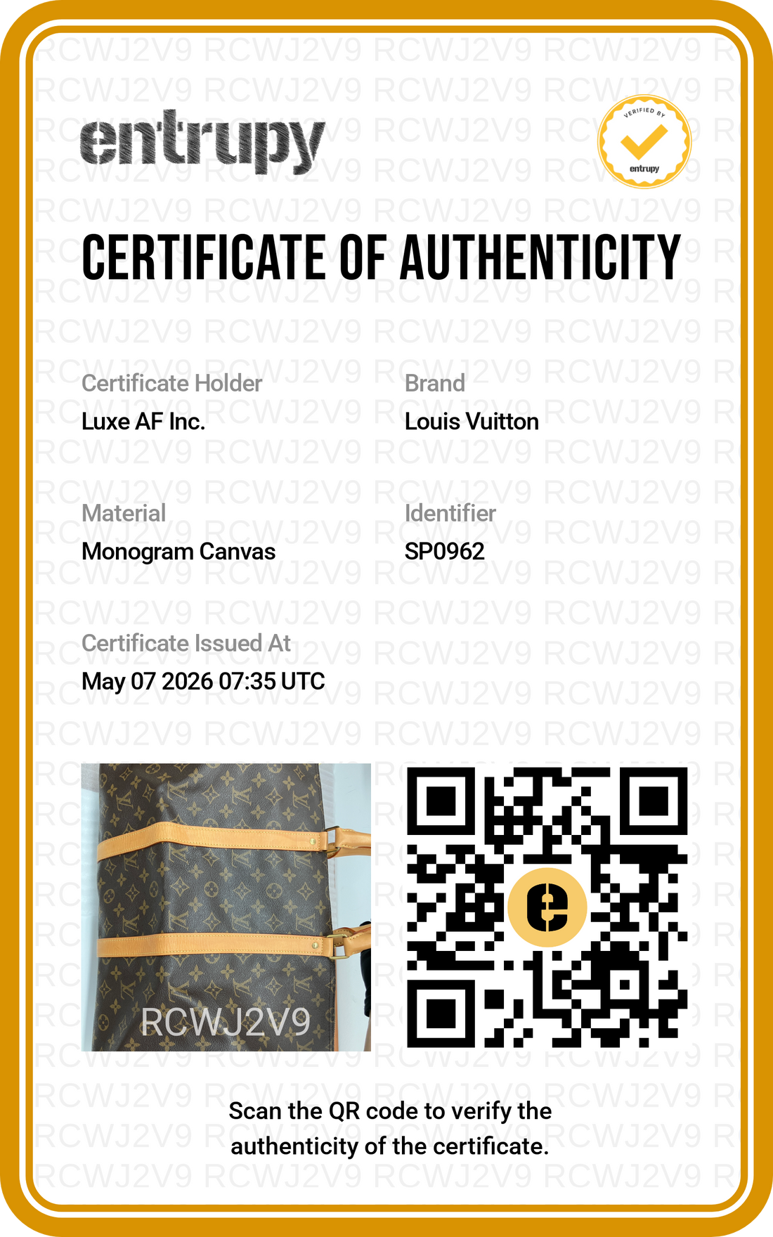 Louis Vuitton Keepall Monogram Canvas Handle Bag LV2563