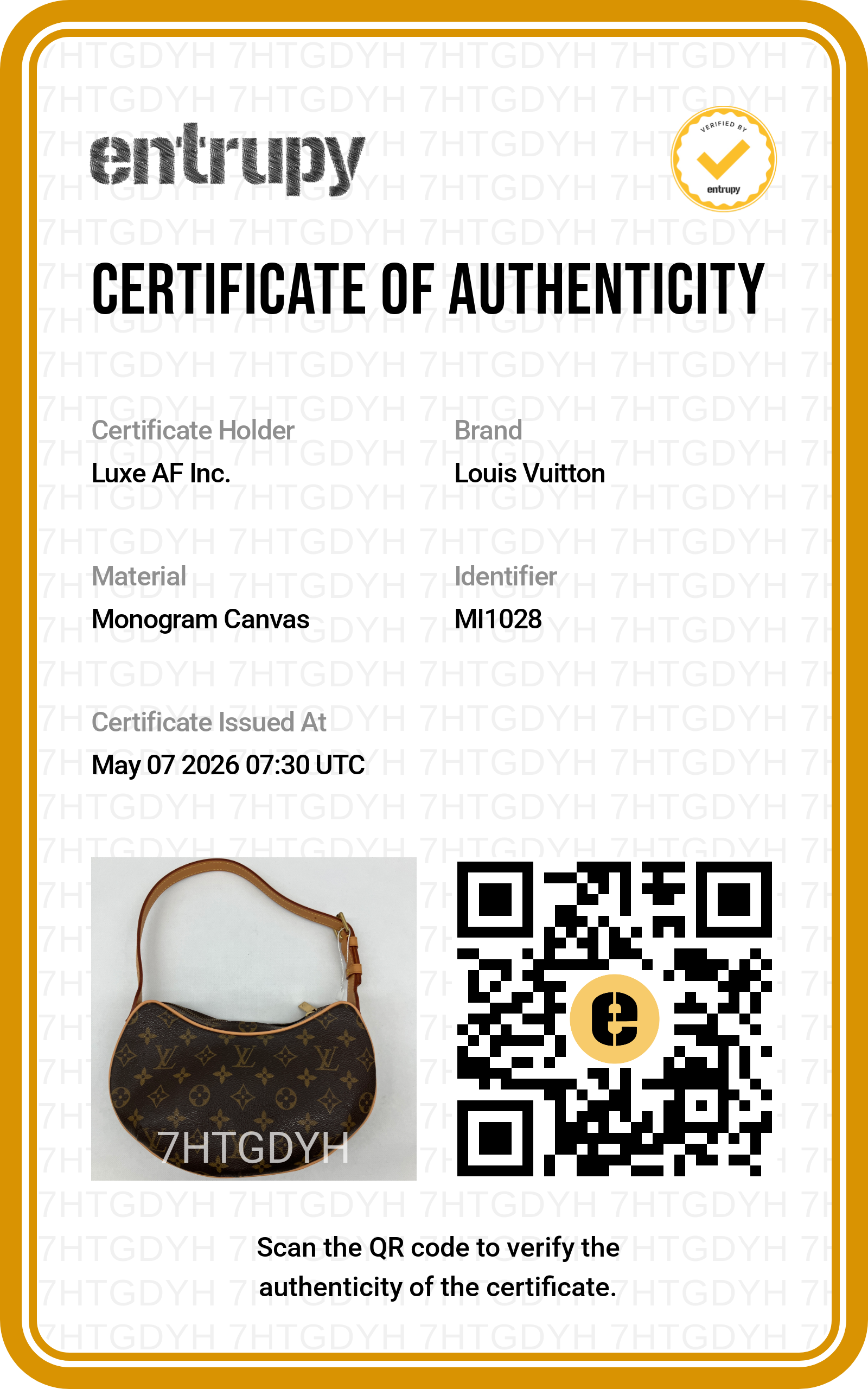Louis Vuitton Croissant Monogram Canvas Shoulder Bag LV2559