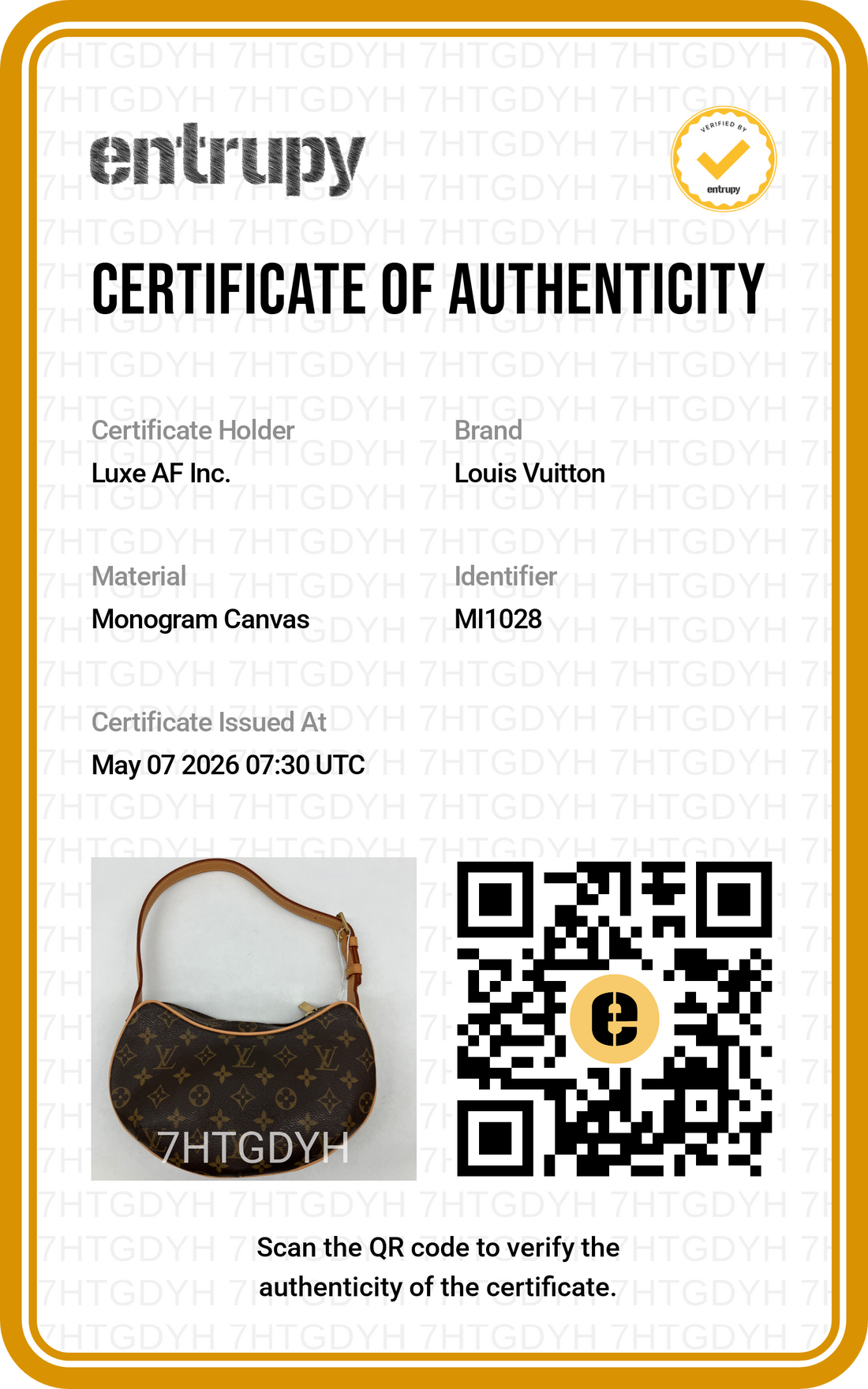 Louis Vuitton Croissant Monogram Canvas Shoulder Bag LV2559
