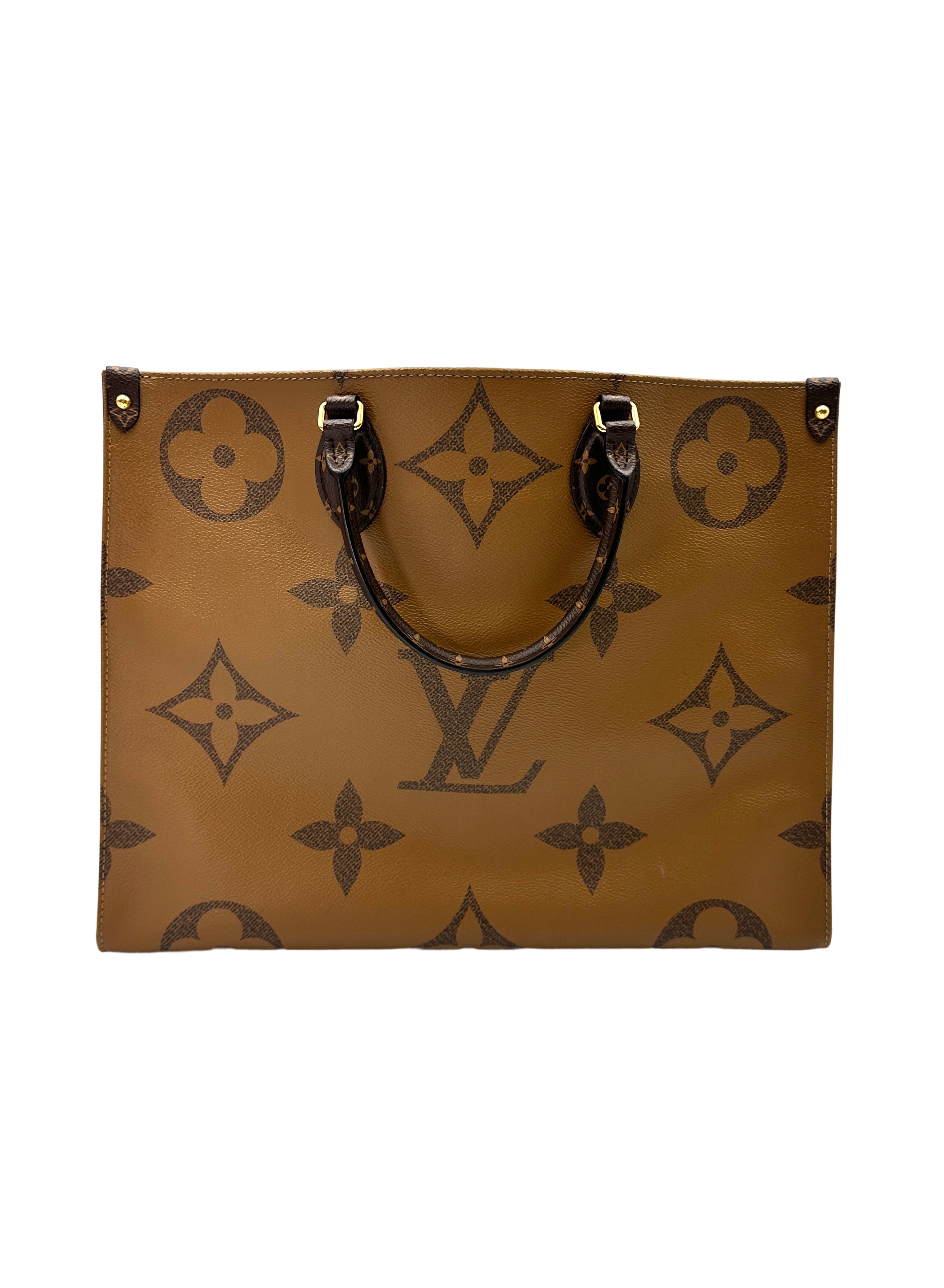 Louis Vuitton OnTheGo GM Brown Monogram Canvas Tote Handle Bag LV2571