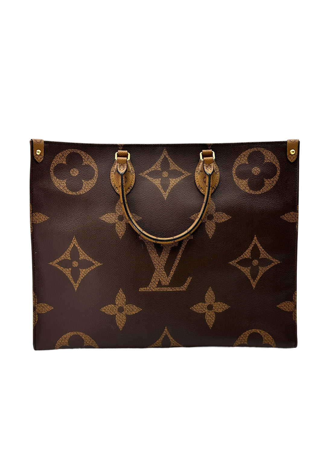 Louis Vuitton OnTheGo GM Brown Monogram Canvas Tote Handle Bag LV2571