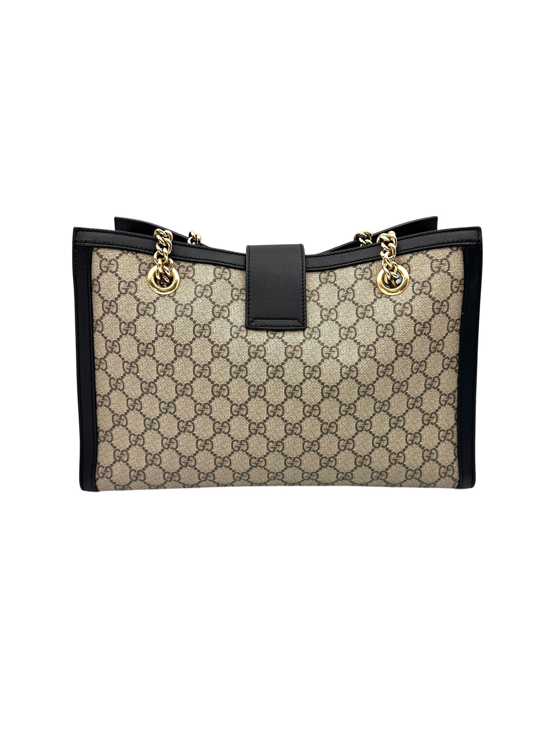 Gucci Padlock GG Supreme Shoulder Bag With Black Trim GG904
