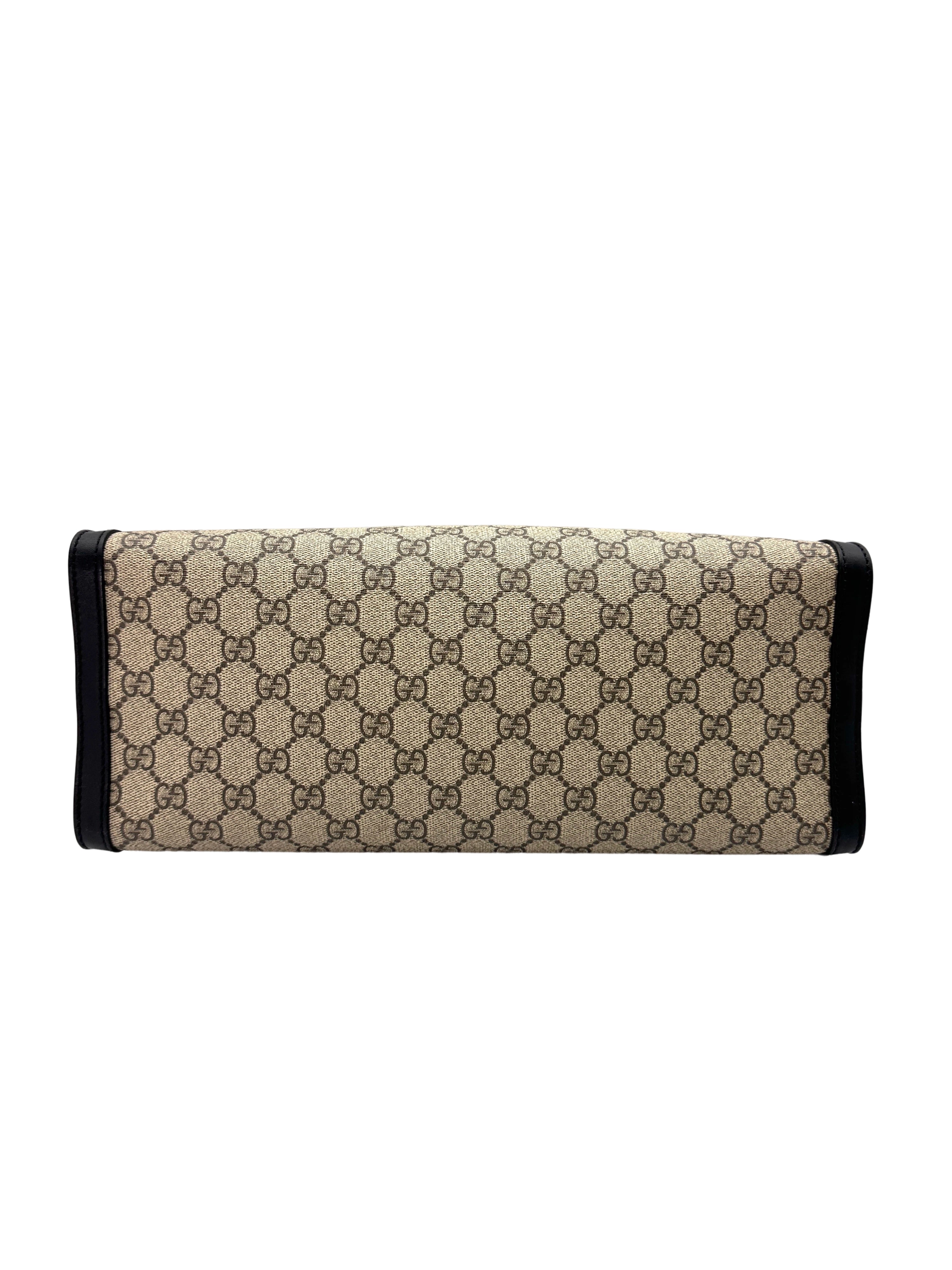 Gucci Padlock GG Supreme Shoulder Bag With Black Trim GG904