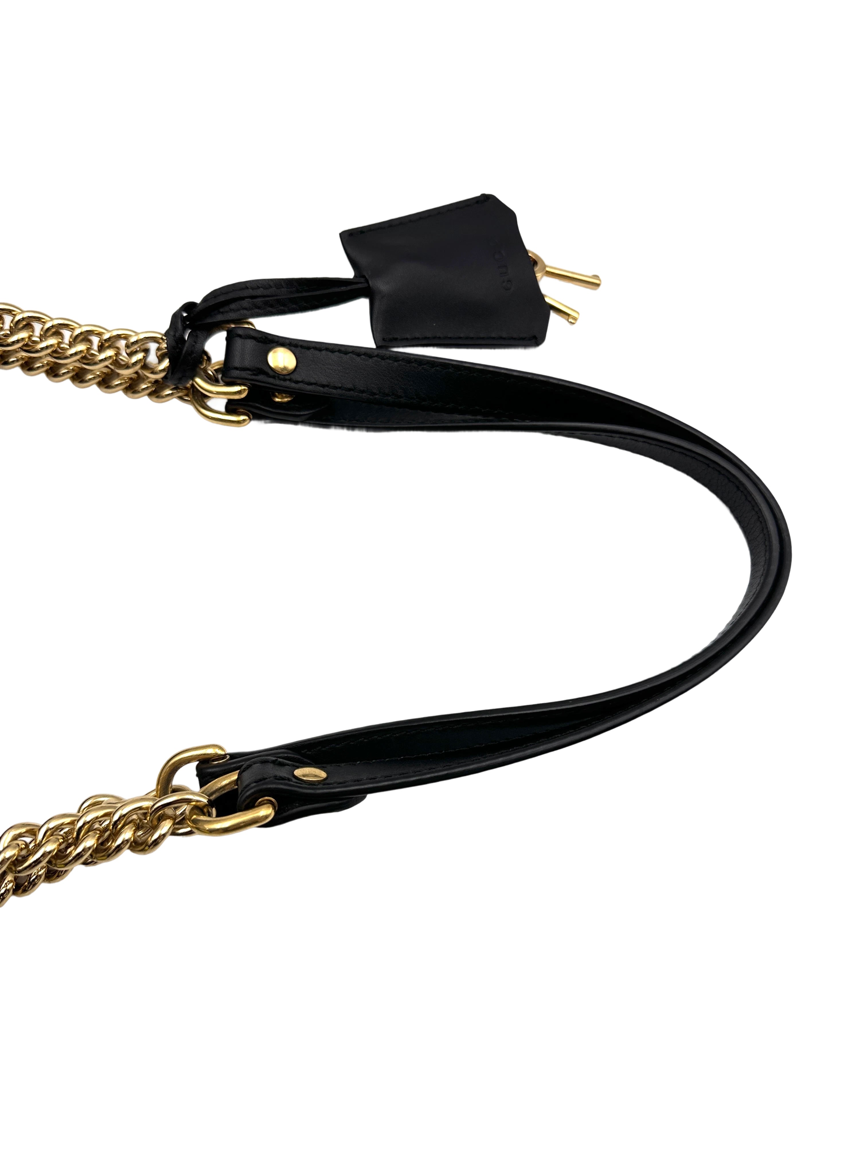 Gucci Padlock GG Supreme Shoulder Bag With Black Trim GG904