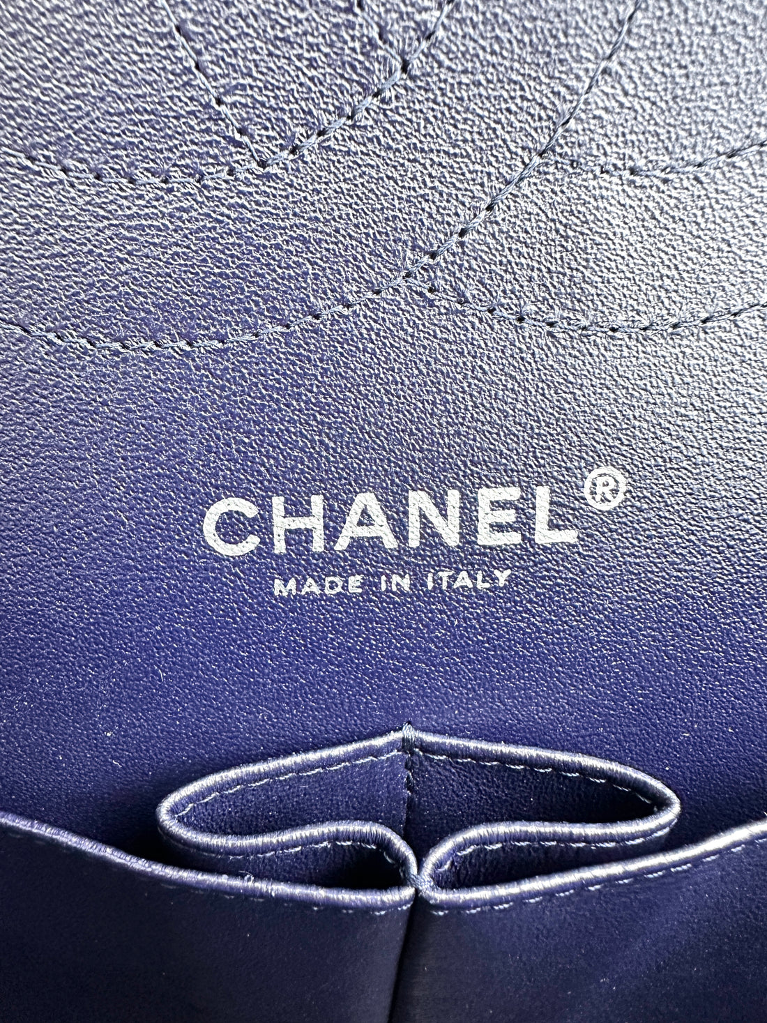 Chanel Classic Flap Navy Quilted Leather Jumbo Flap Bag With Silver Buckle(19***93) CC1870