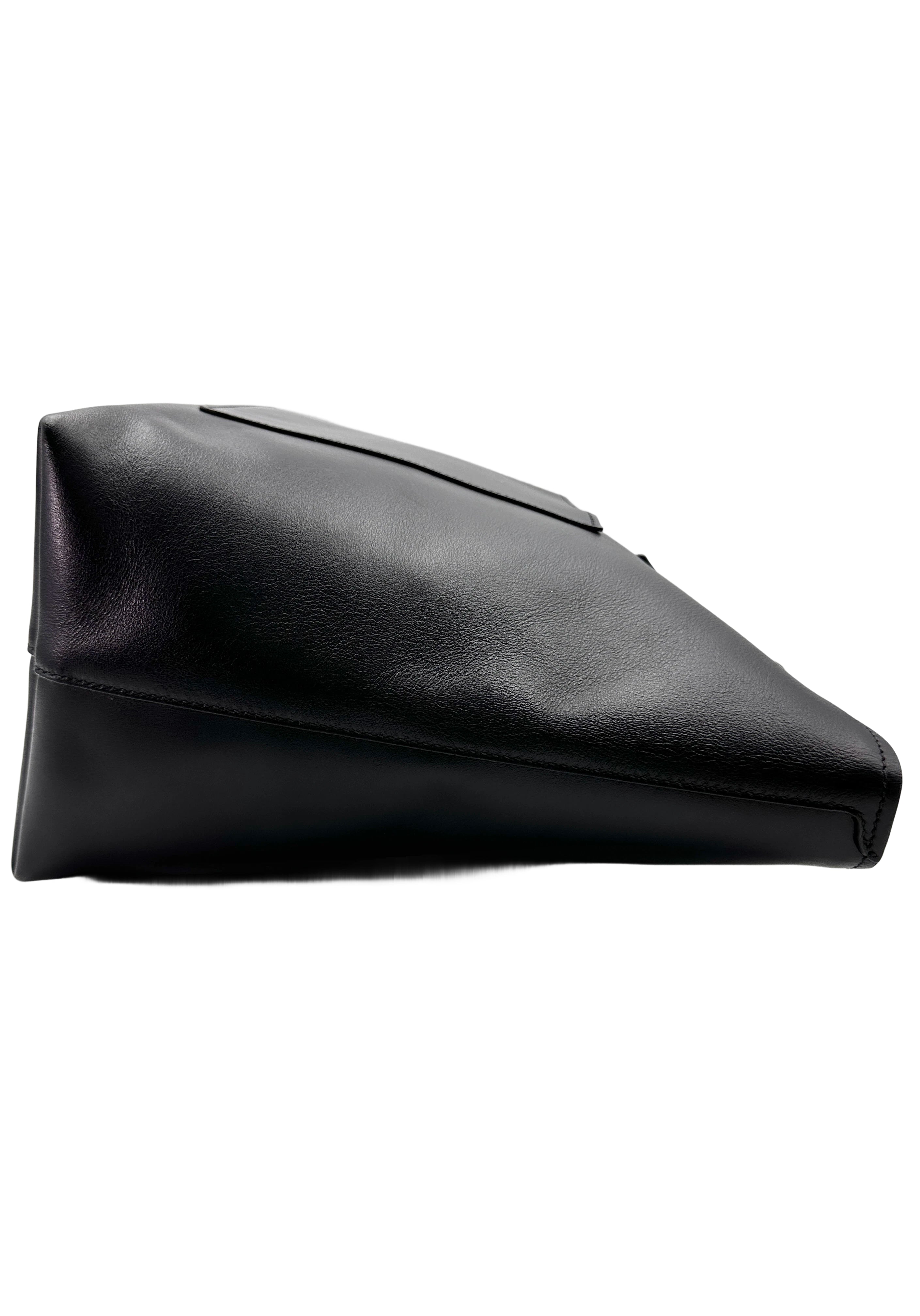Prada Black Leather Shopping Tote Handle Bag IRIS204