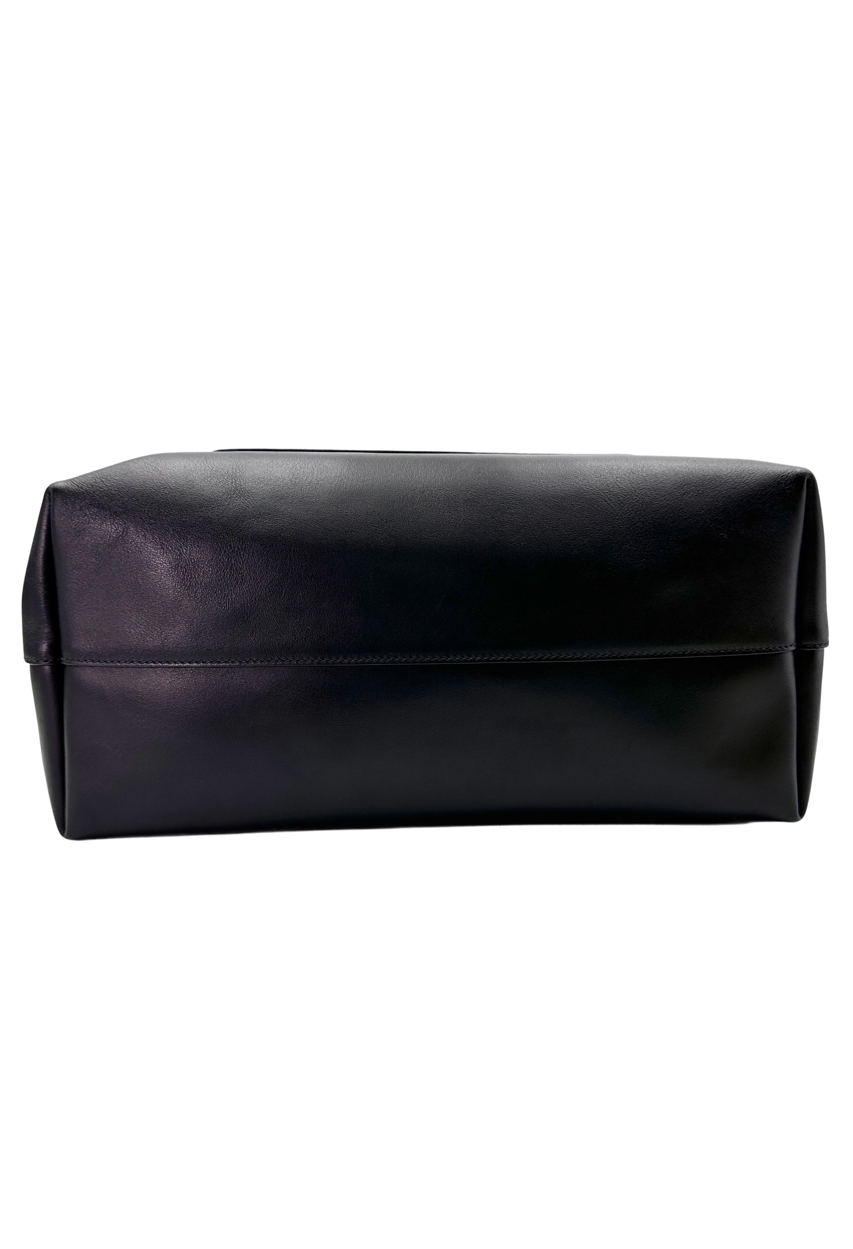 Prada Black Leather Shopping Tote Handle Bag IRIS204
